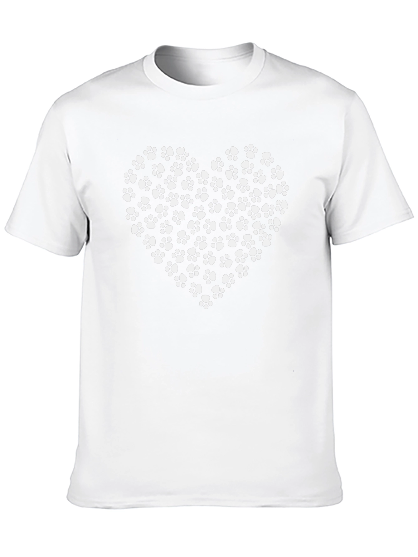 Paw Print Heart Tee - Black