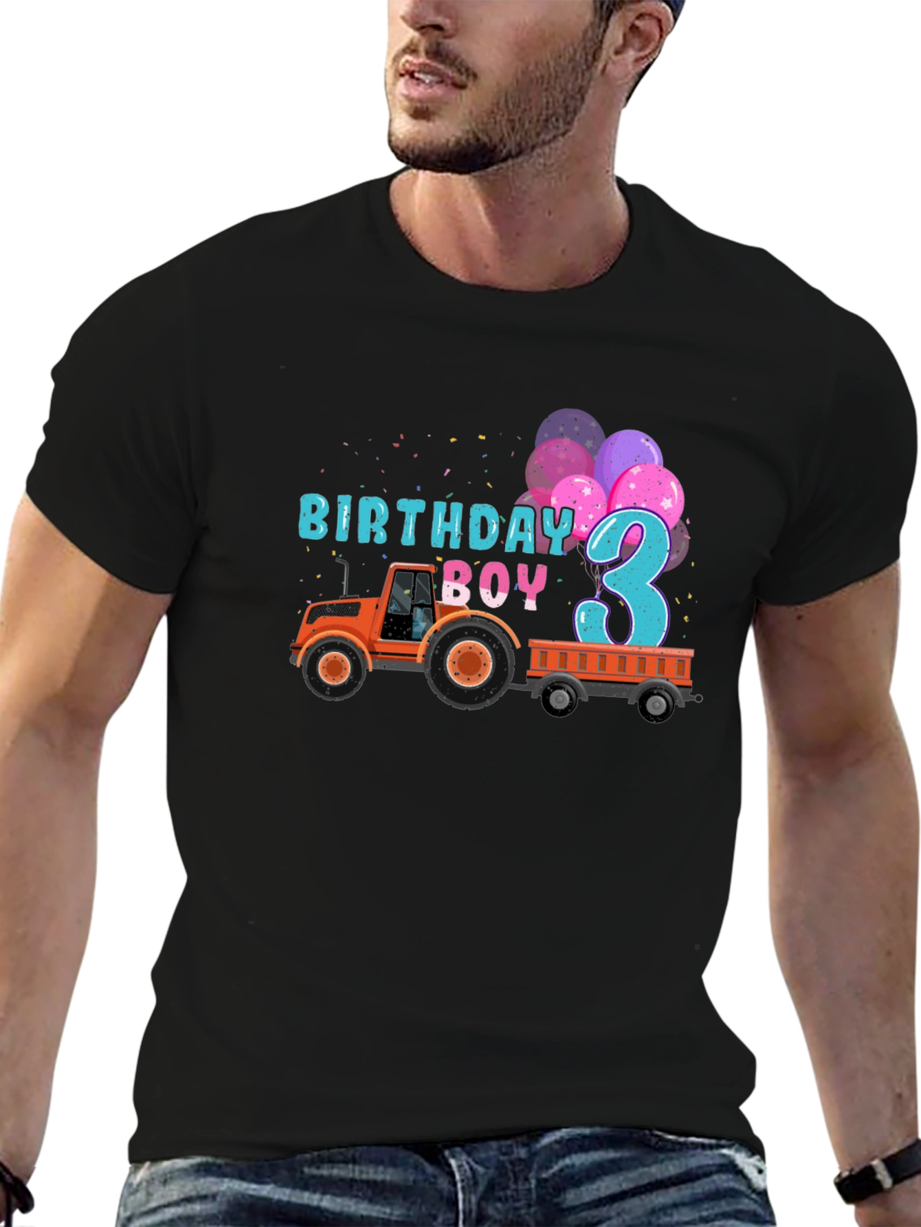 Birthday Boy 3 Tractor T-Shirt