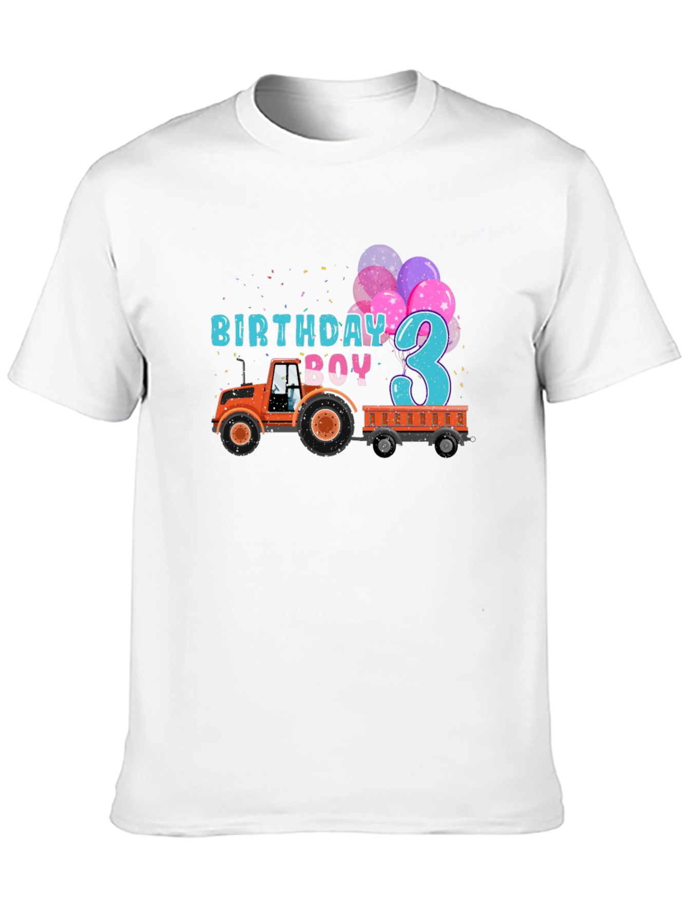 Birthday Boy 3 Tractor T-Shirt