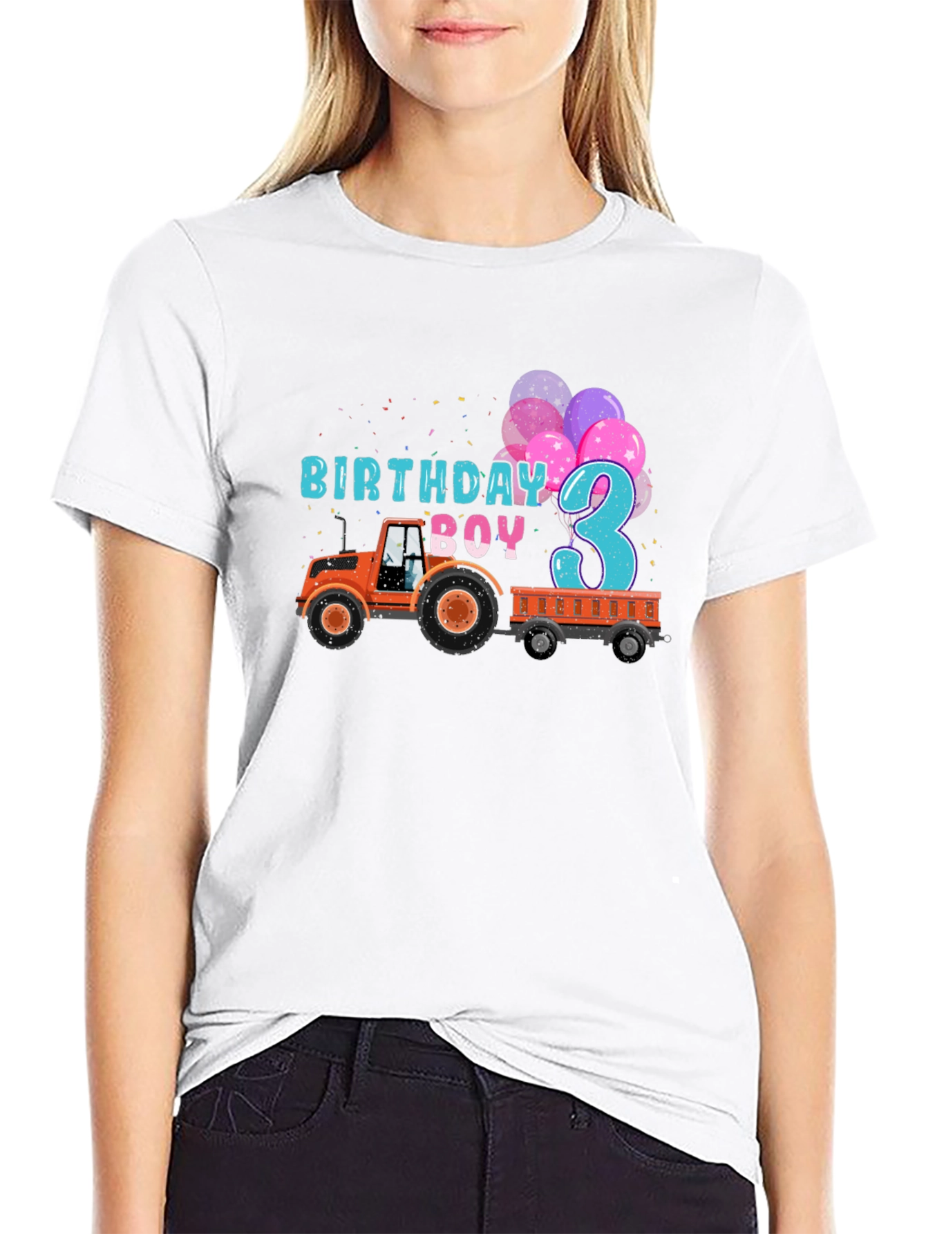 Birthday Boy 3 Tractor T-Shirt