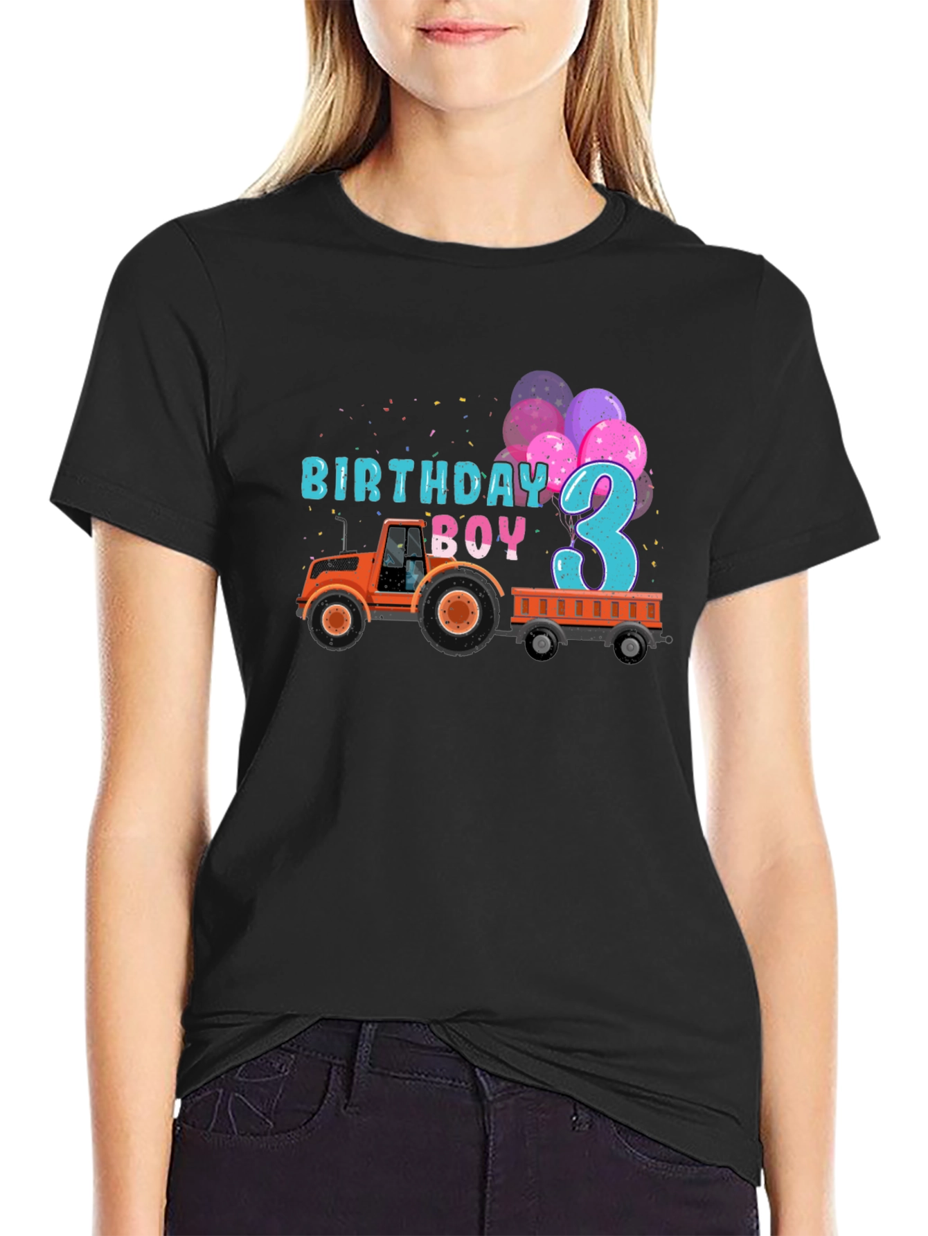 Birthday Boy 3 Tractor T-Shirt