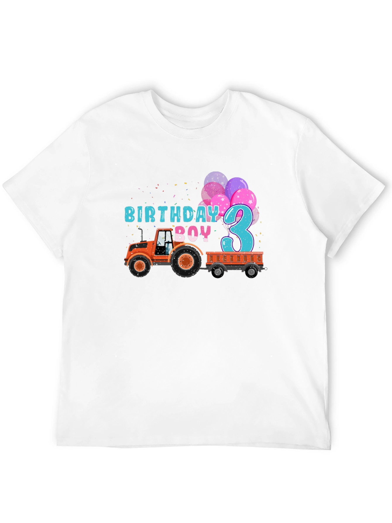 Birthday Boy 3 Tractor T-Shirt