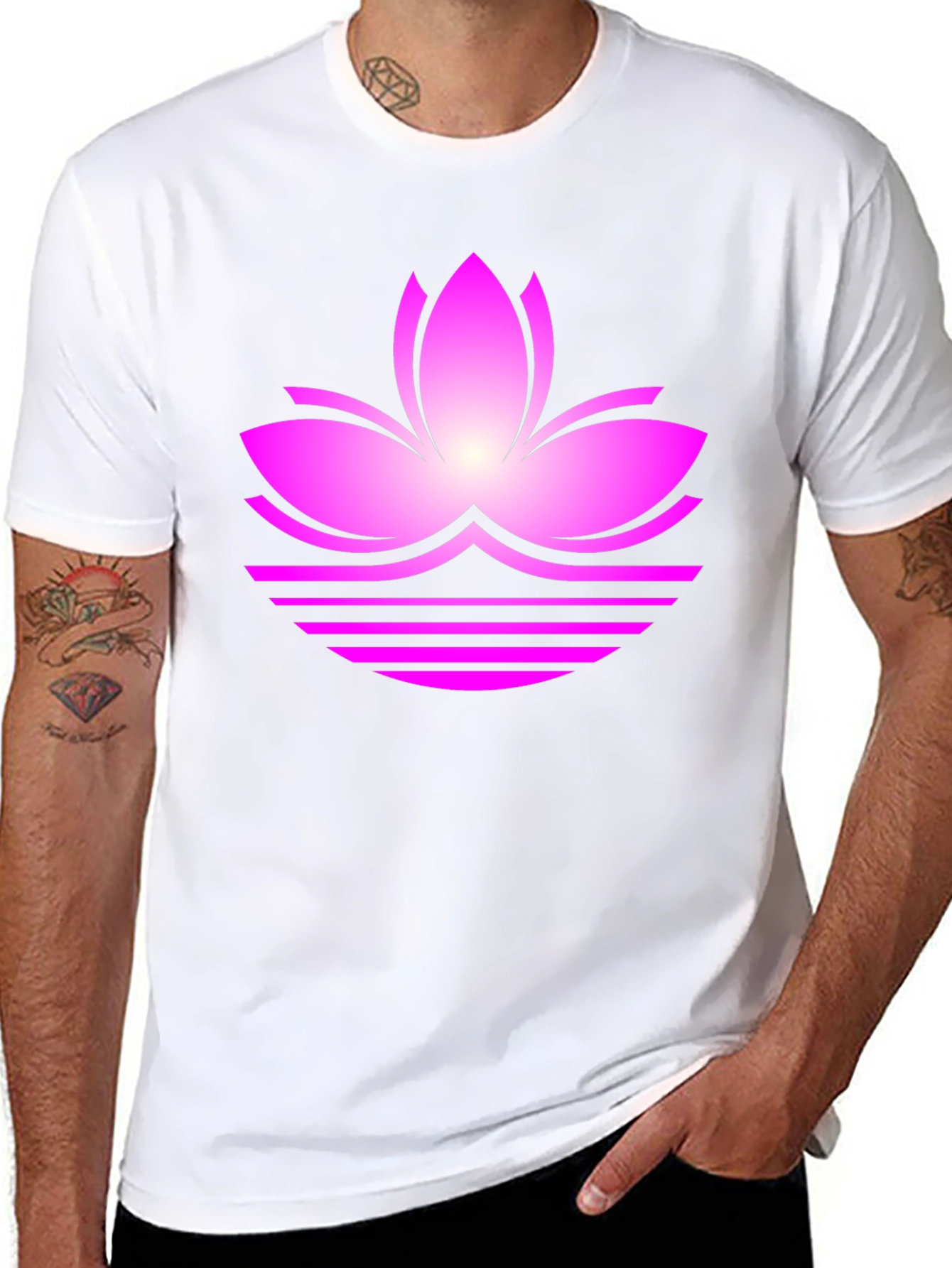 Lotus Flower Graphic Tee - Casual Comfort