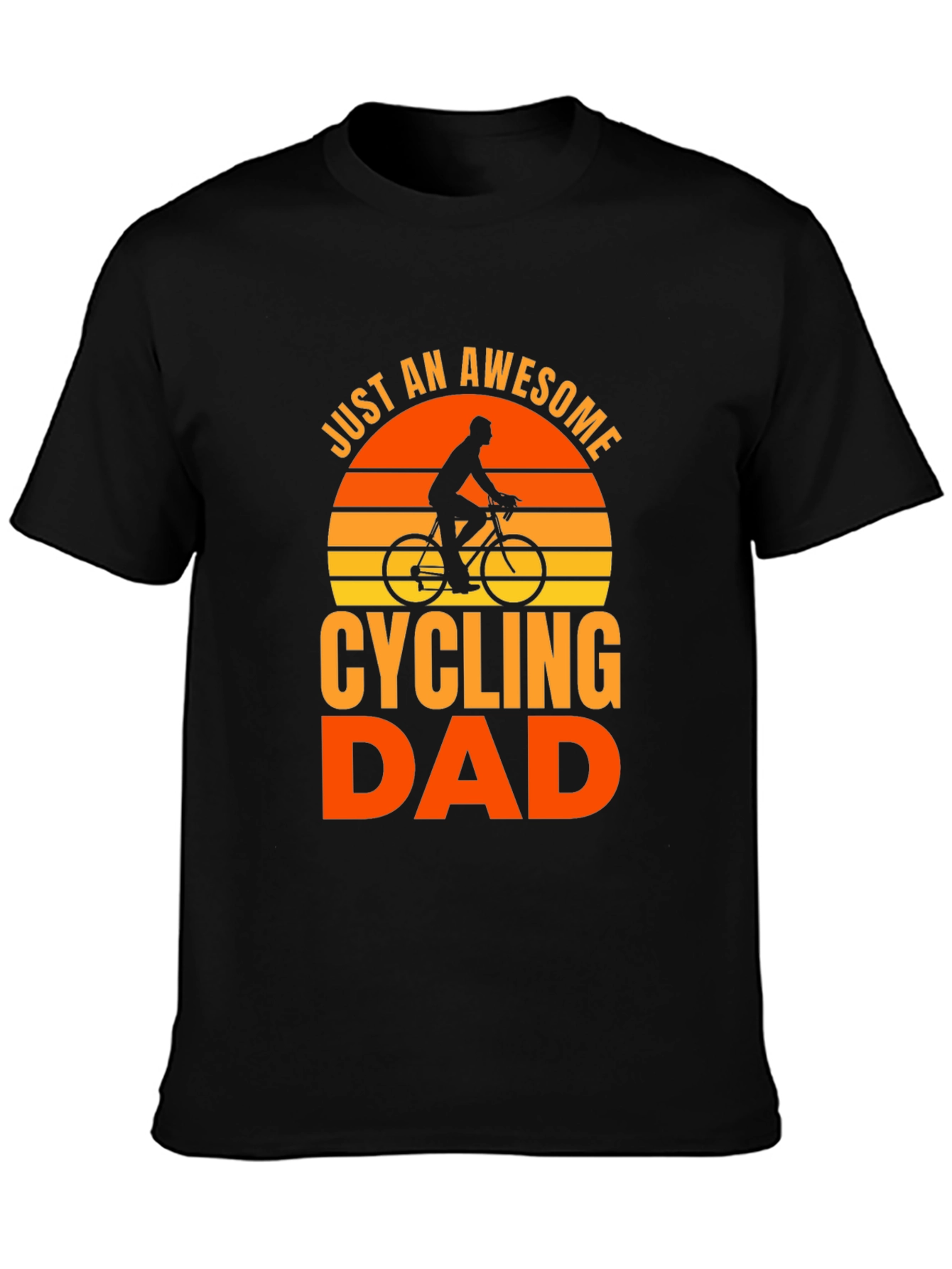 Awesome Cycling Dad T-Shirt - Black
