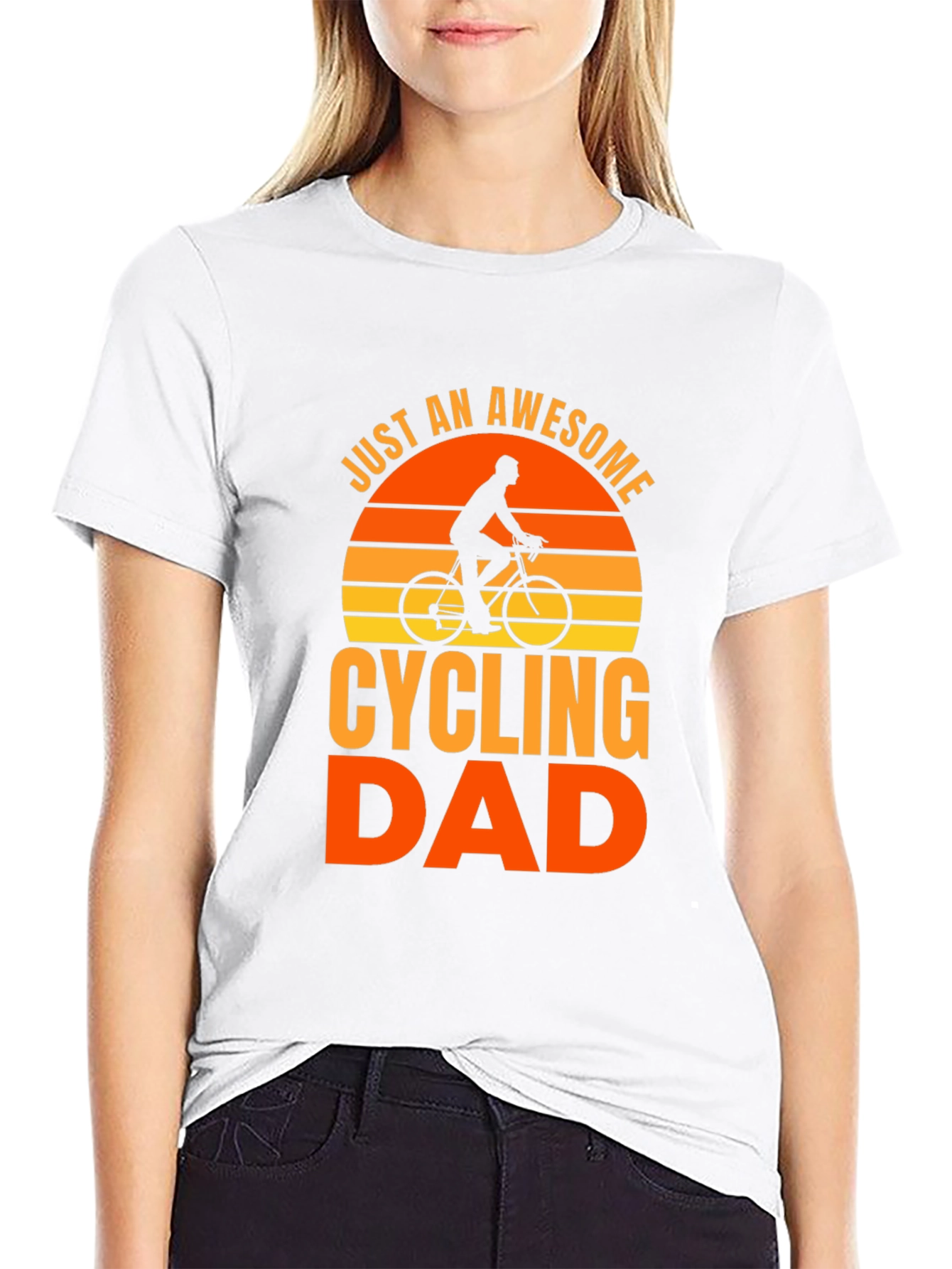 Awesome Cycling Dad T-Shirt - Black