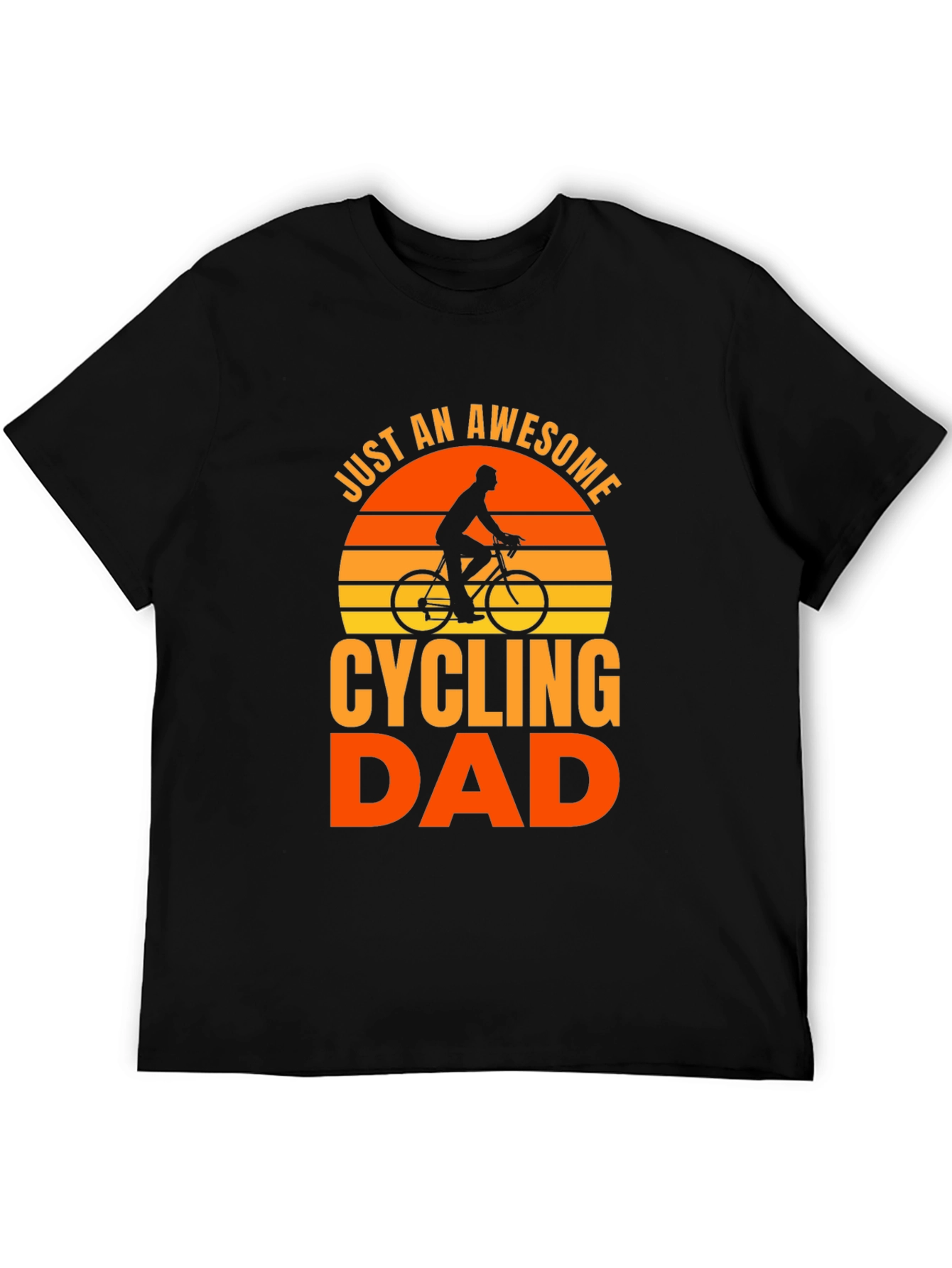 Awesome Cycling Dad T-Shirt - Black