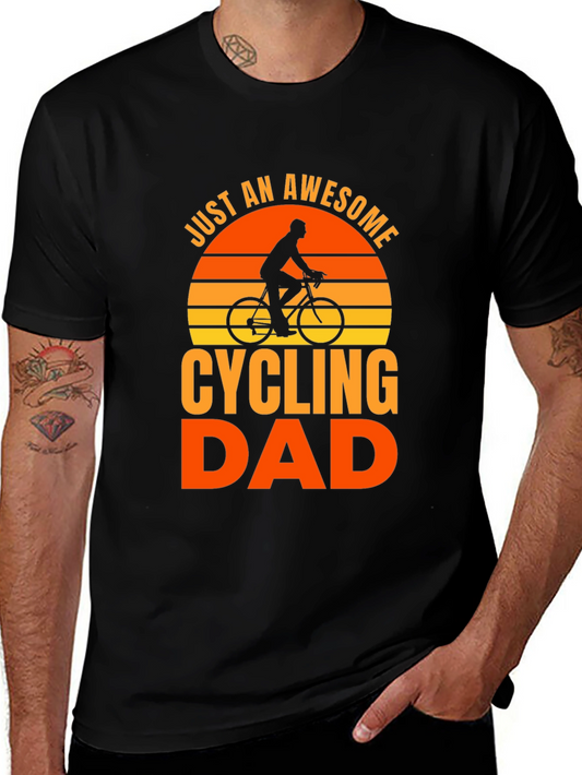 Awesome Cycling Dad T-Shirt - Black