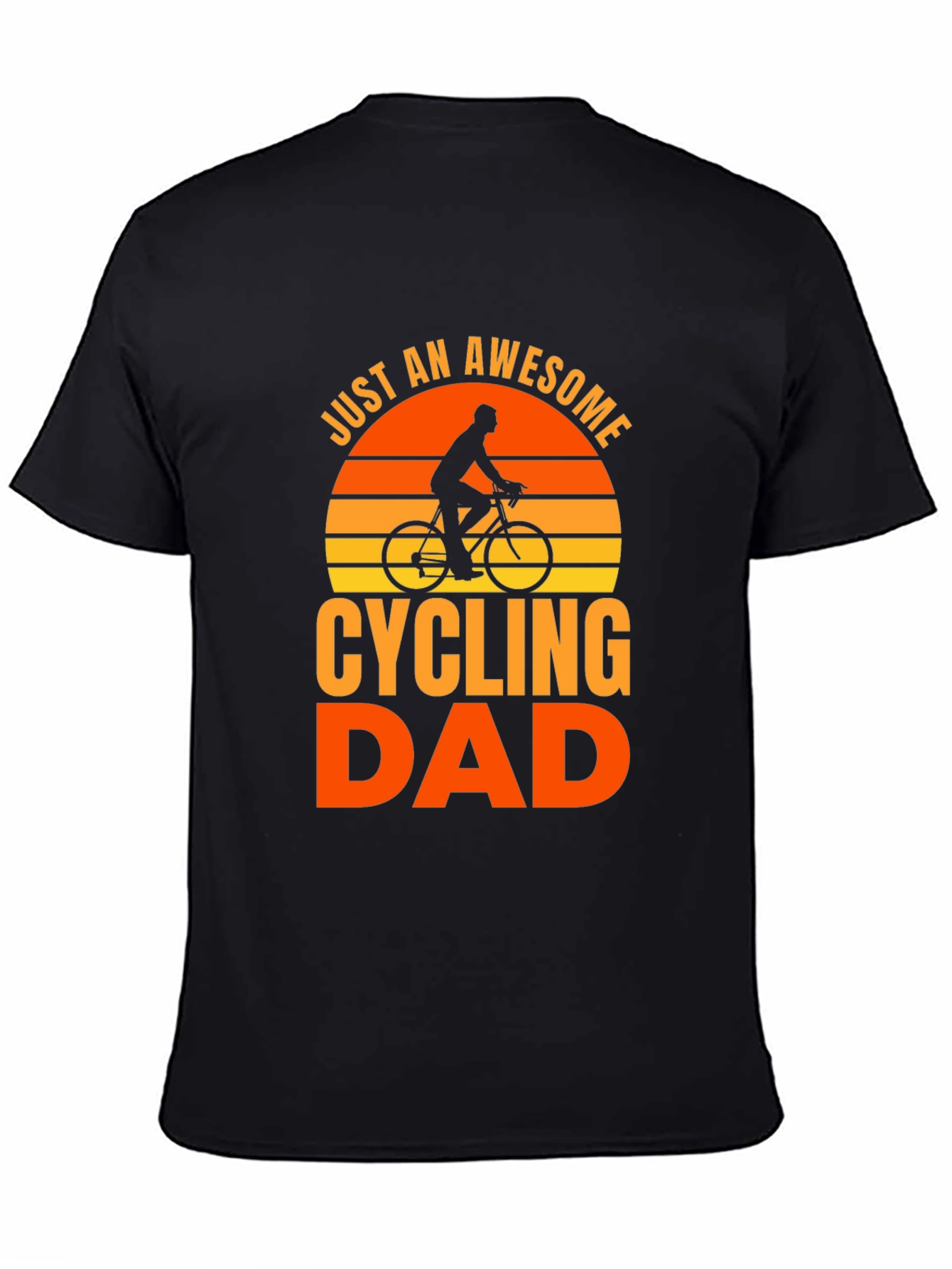 Awesome Cycling Dad T-Shirt - Black