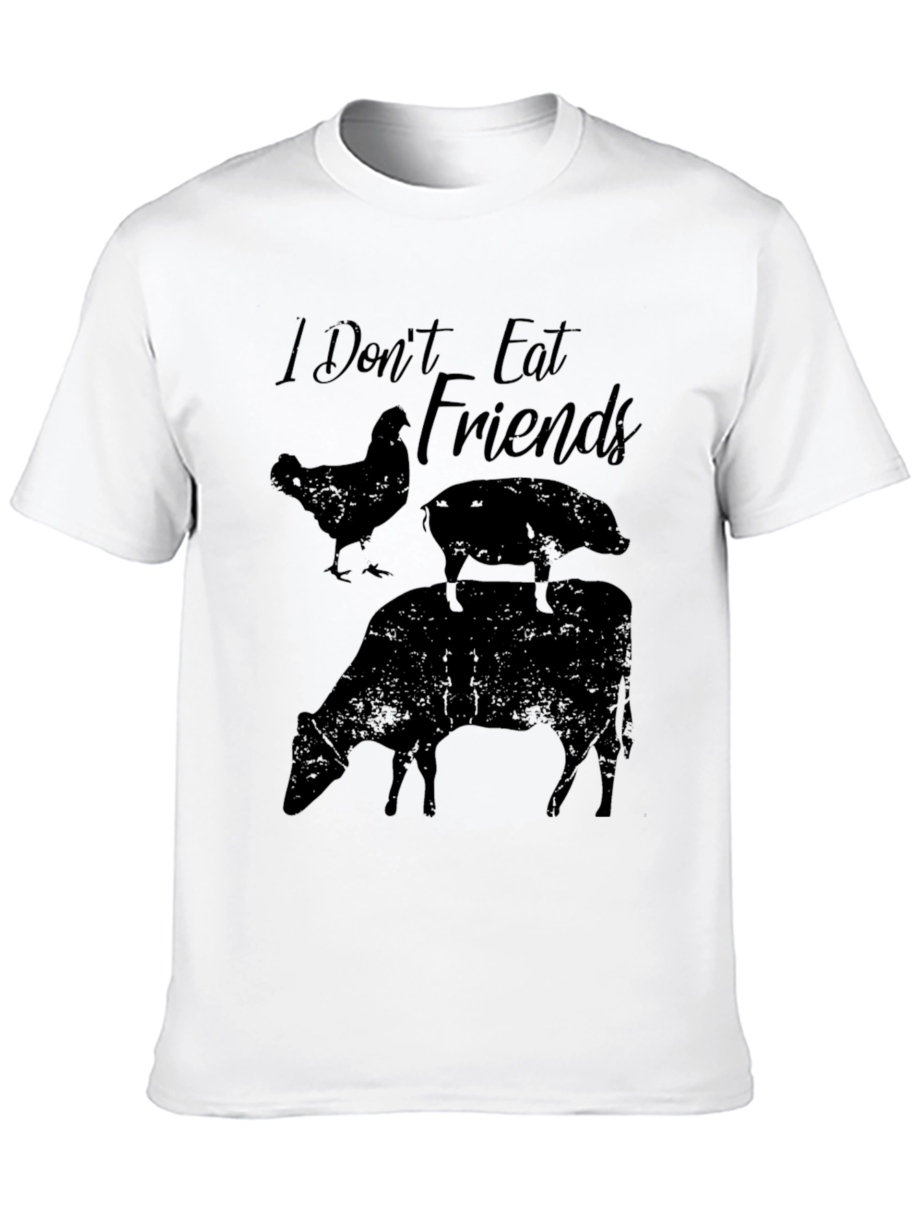 Vegan I Dont Eat Friends Graphic T-Shirt
