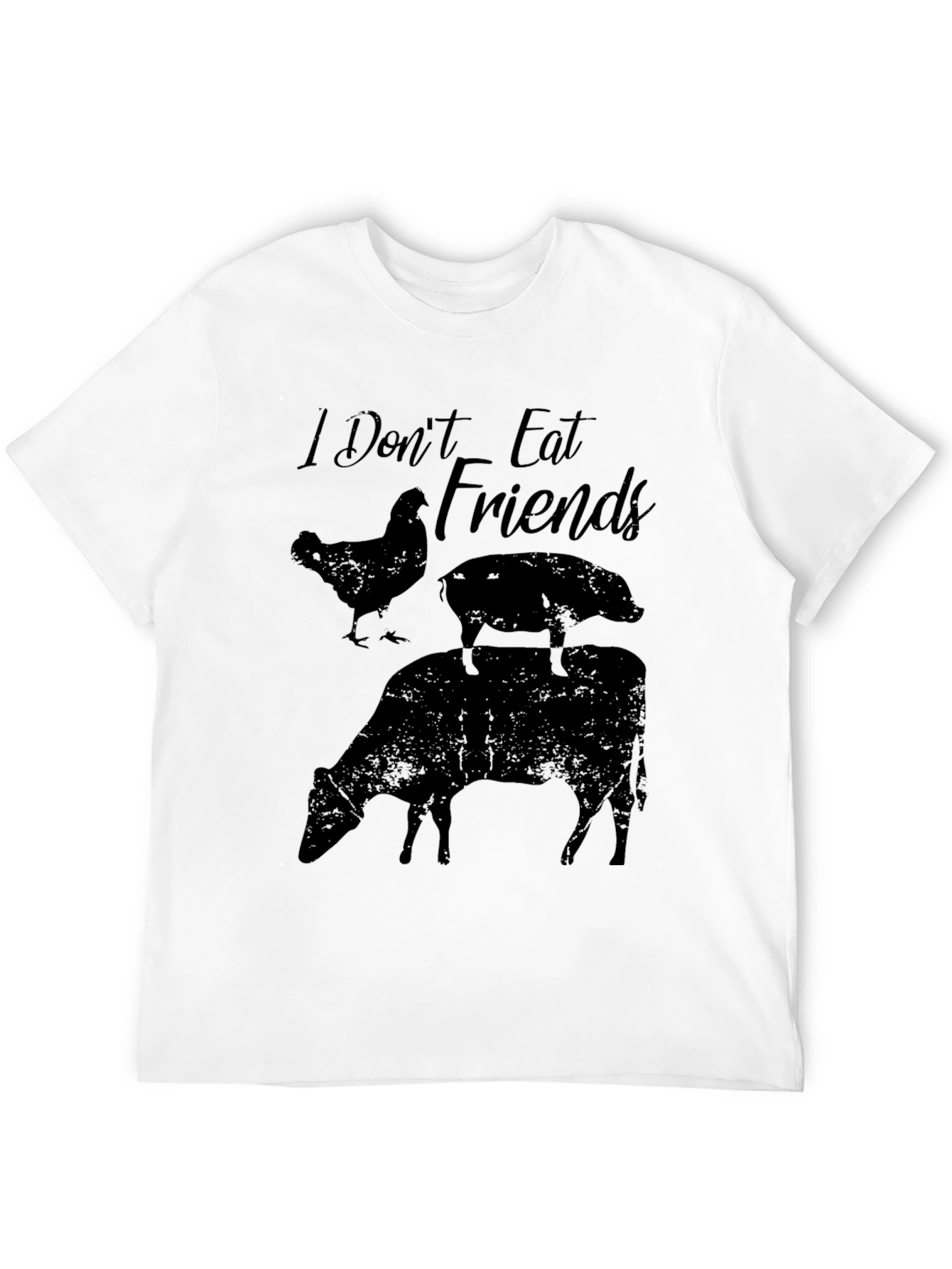 Vegan I Dont Eat Friends Graphic T-Shirt