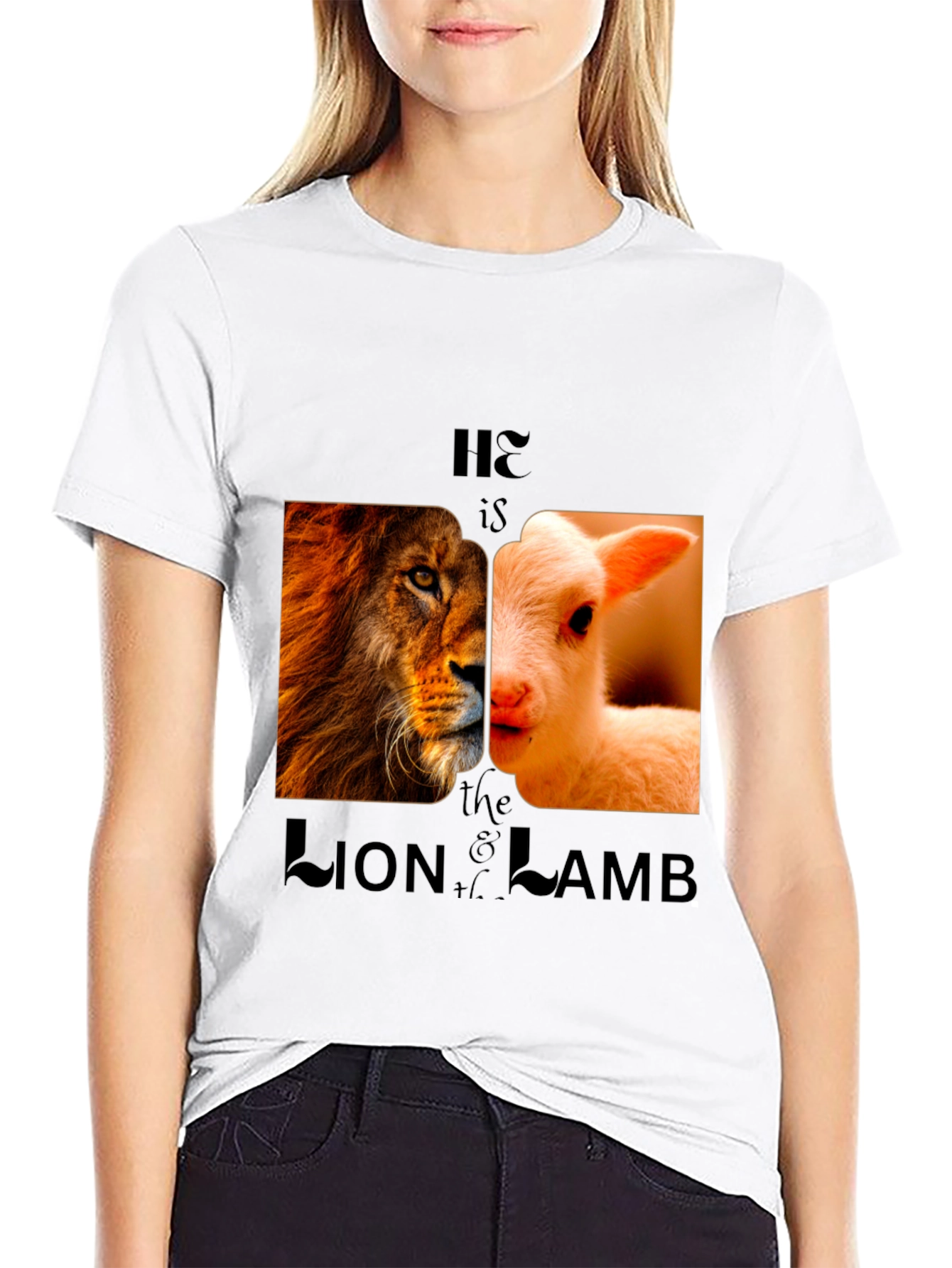 Lion and Lamb Graphic Tee - Christian Inspired Design