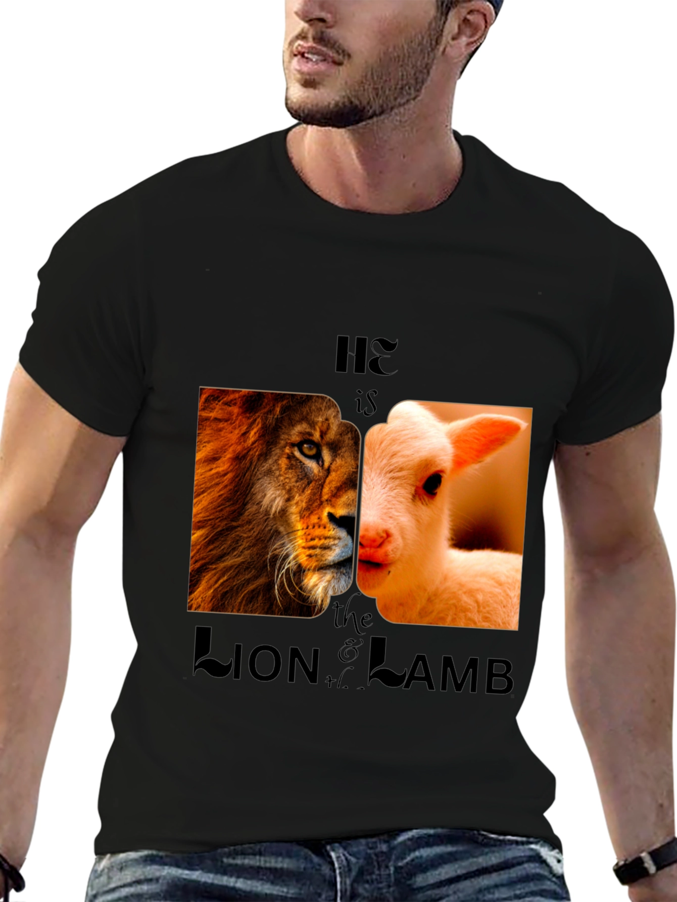 Lion and Lamb Graphic Tee - Christian Inspired Design