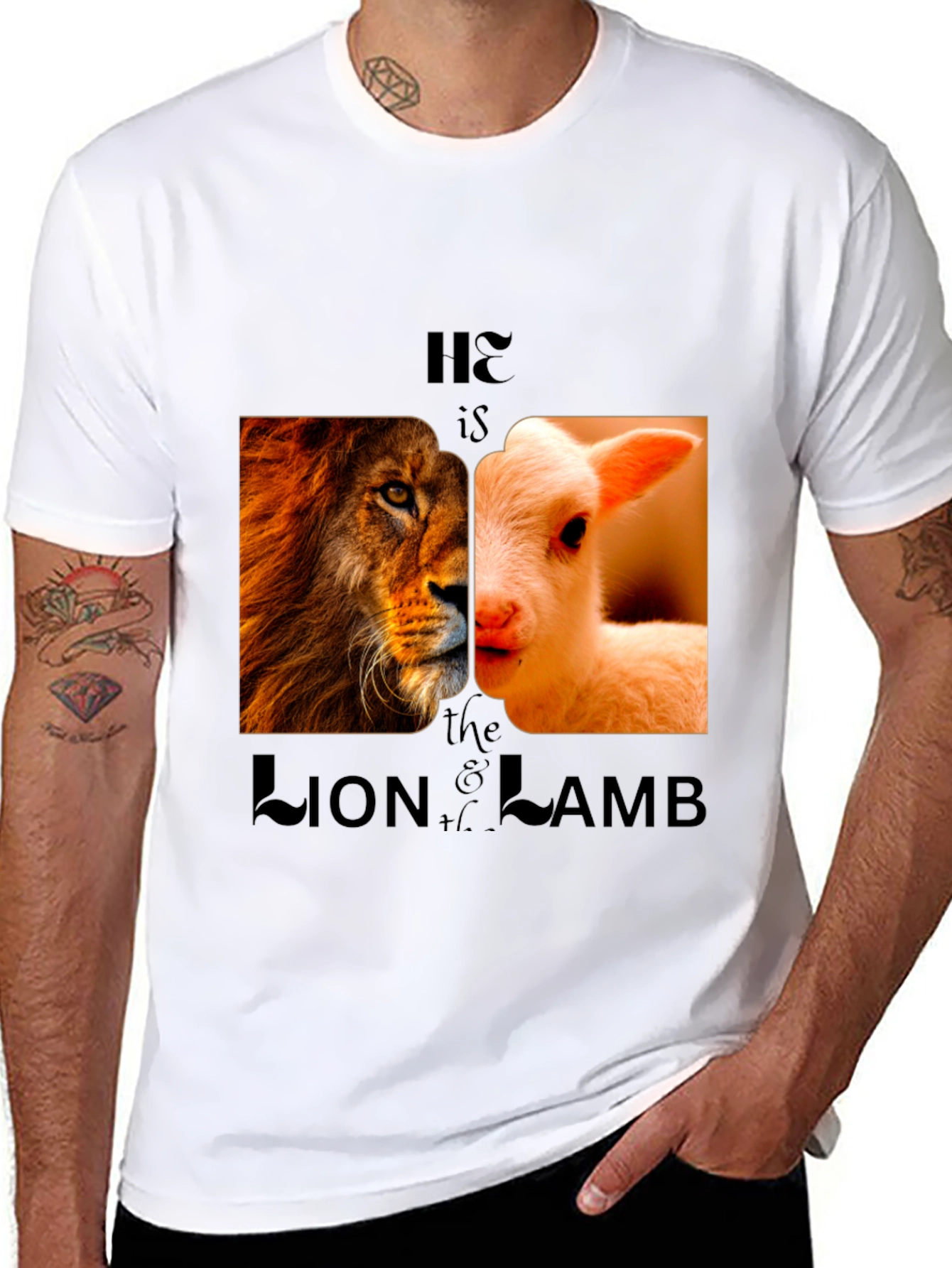 Lion and Lamb Graphic Tee - Christian Inspired Design