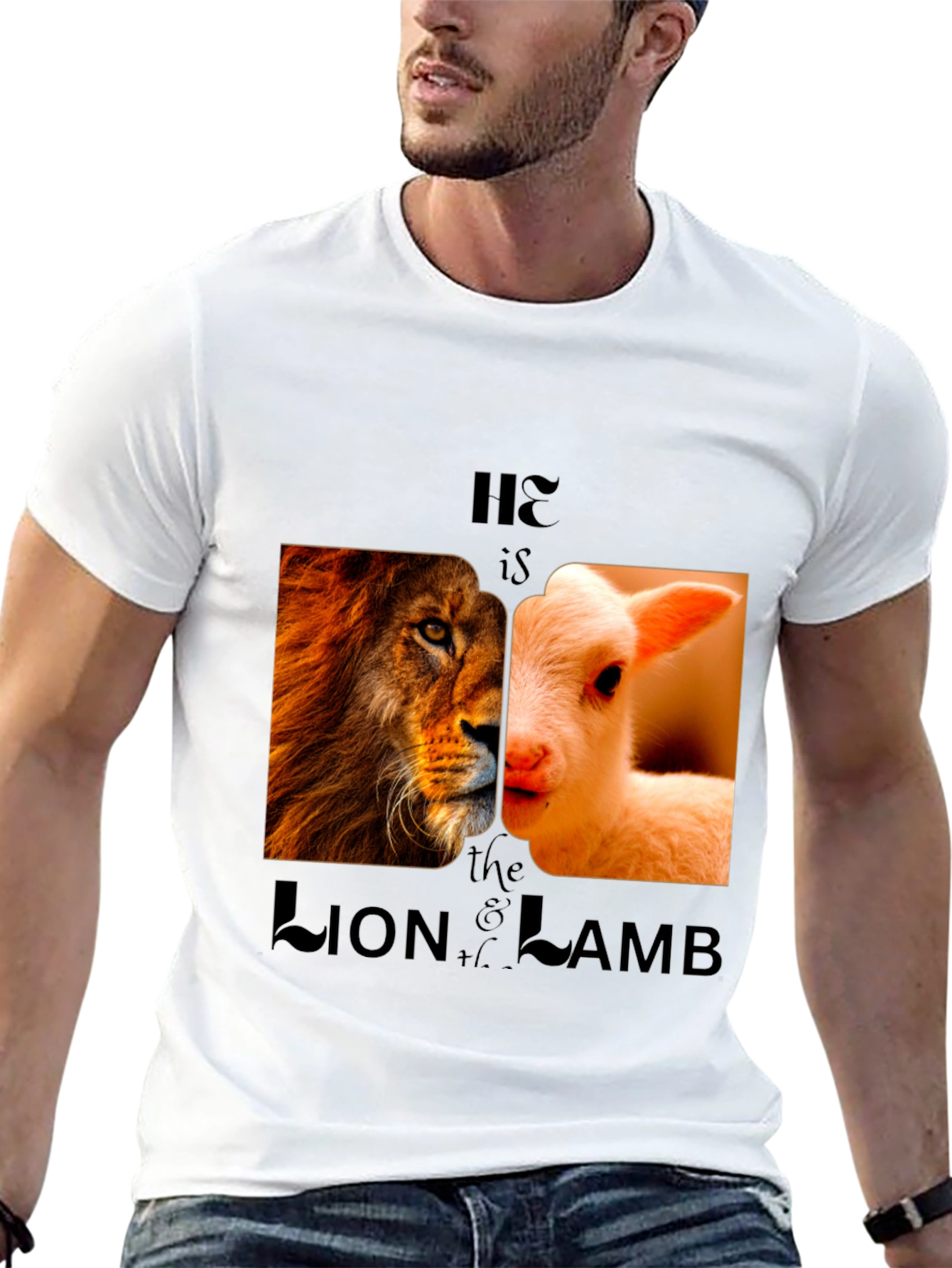 Lion and Lamb Graphic Tee - Christian Inspired Design