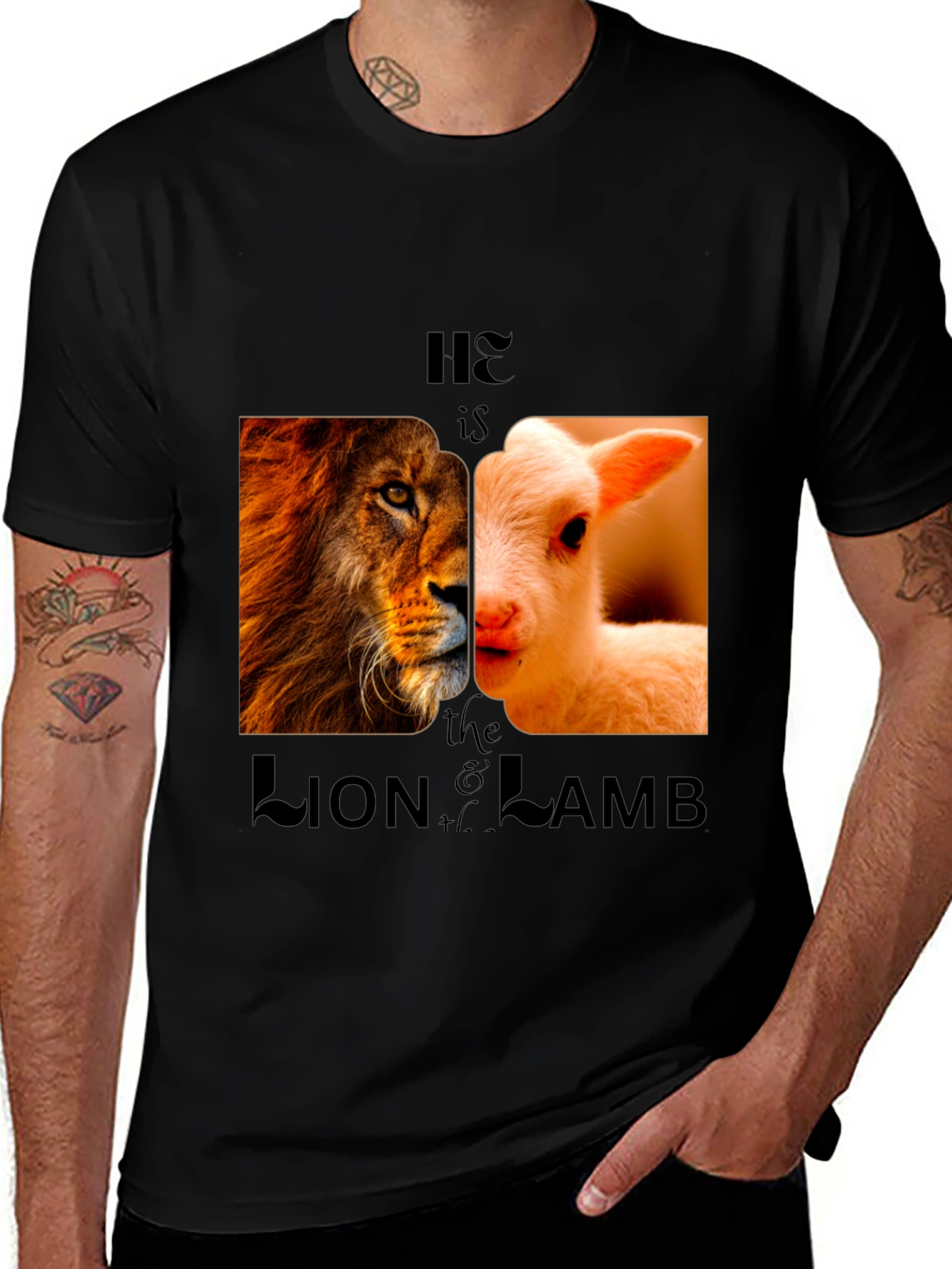 Lion and Lamb Graphic Tee - Christian Inspired Design