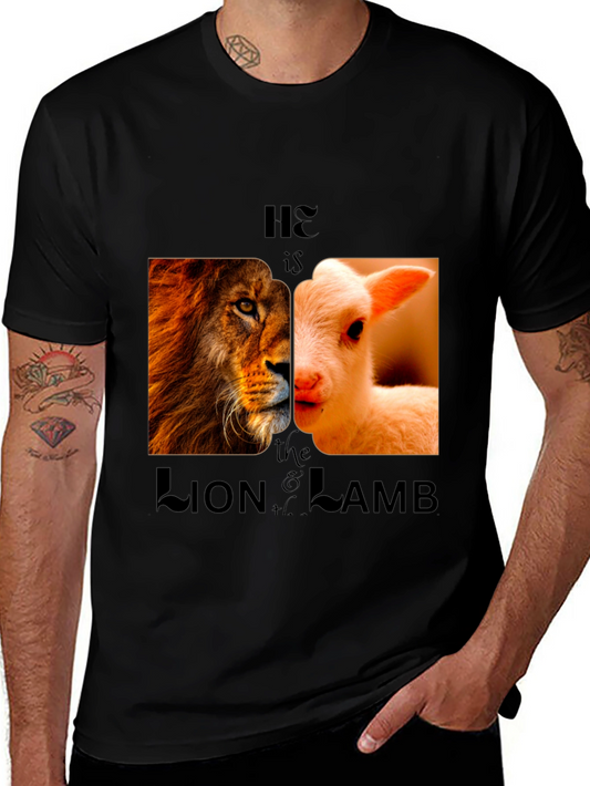 Lion and Lamb Graphic Tee - Christian Inspired Design