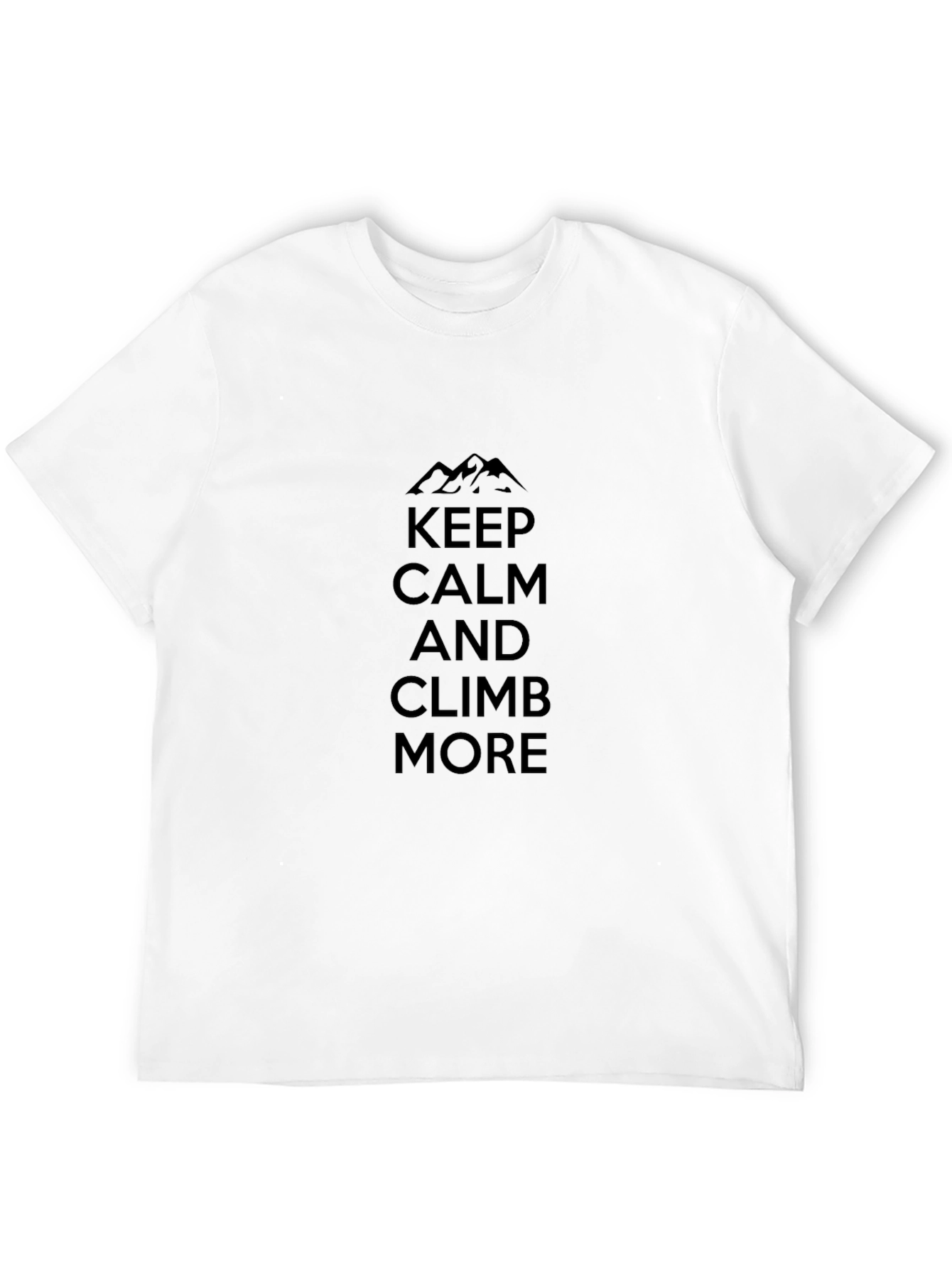 Keep Calm Climb More Black Graphic Tee