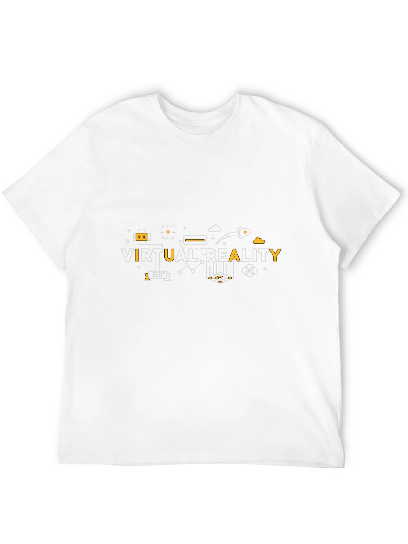 Virtual Reality Graphic Tee - Black Cotton T-Shirt