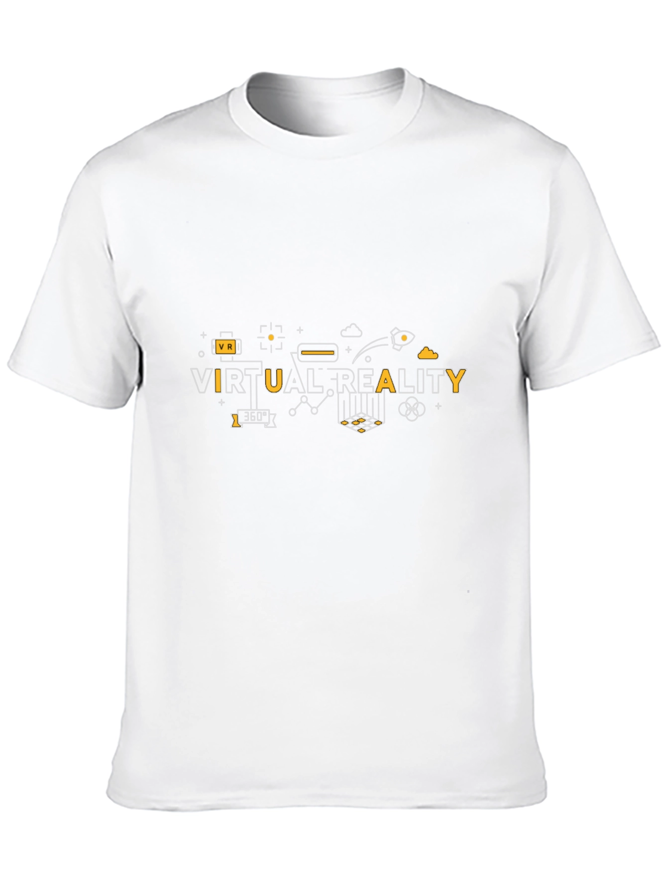 Virtual Reality Graphic Tee - Black Cotton T-Shirt