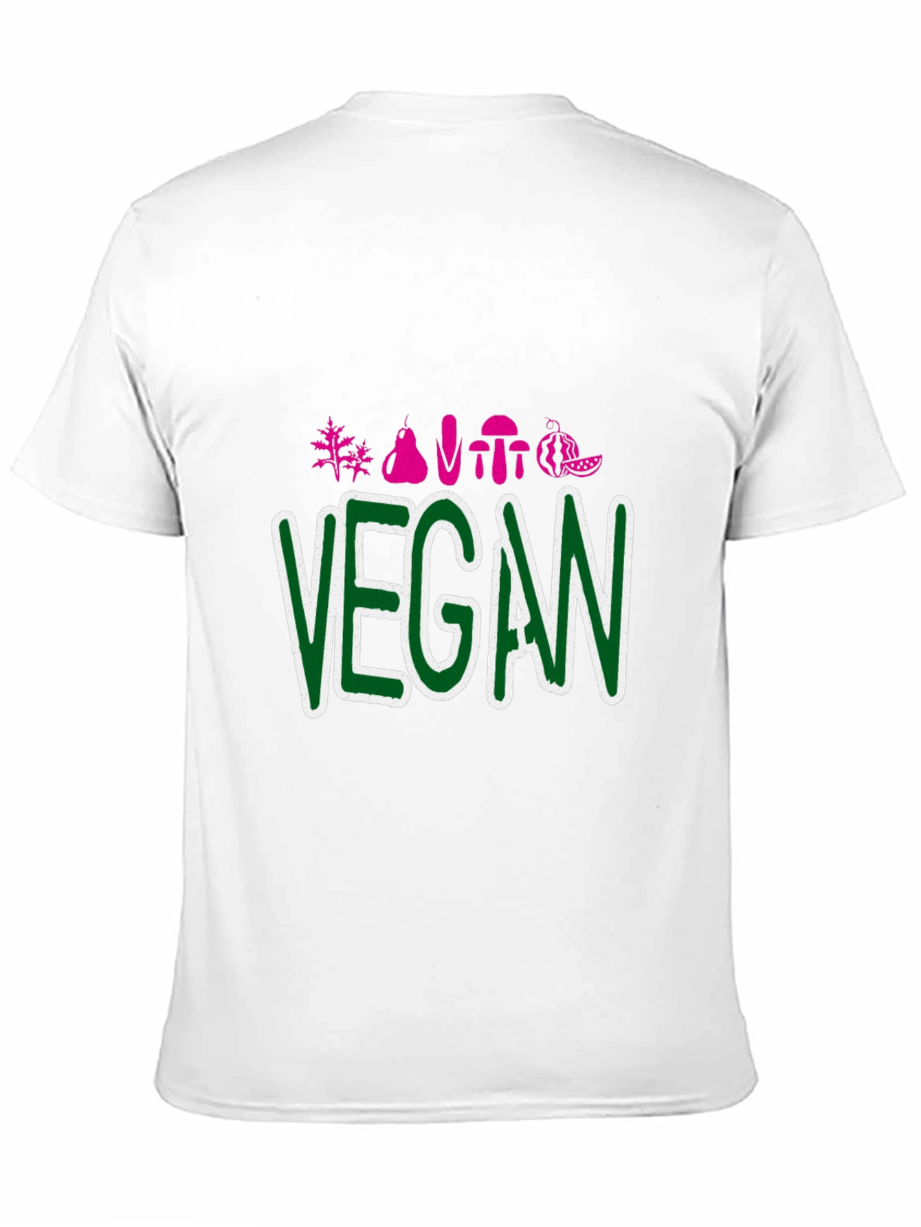 Vegan Graphic Tee - Black Crew Neck T-Shirt