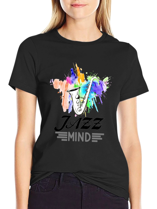 Jazz Mind T-Shirt - Colorful Saxophone Graphic Tee