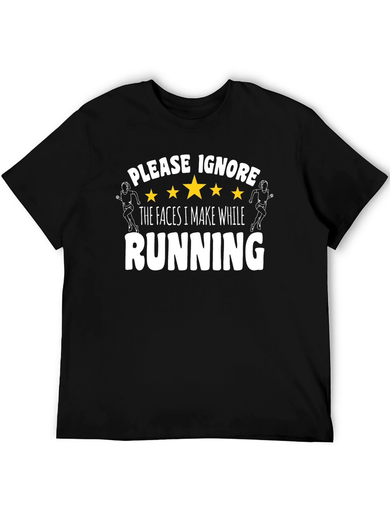 Funny Running T-Shirt - Please Ignore My Faces
