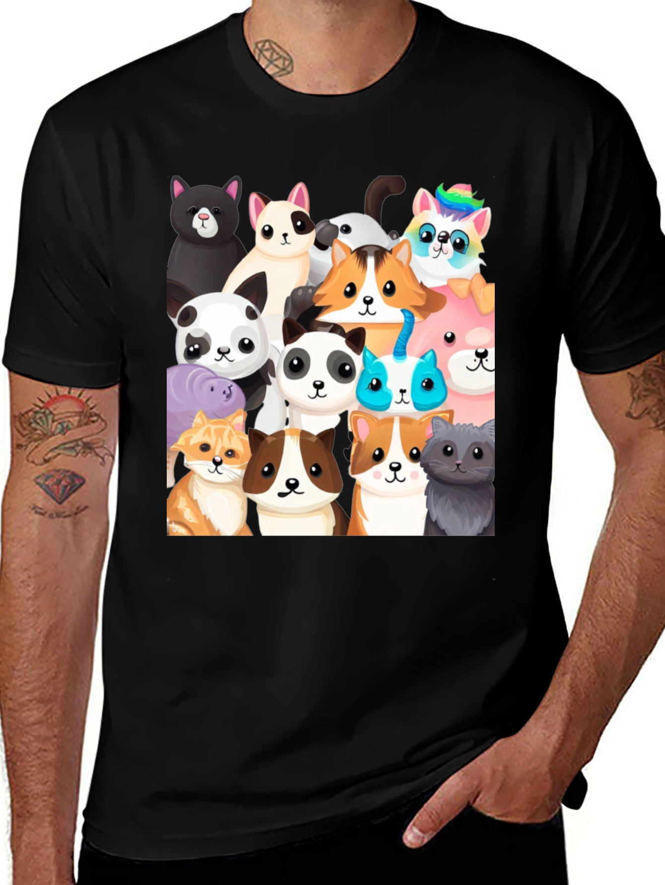 Cartoon Animal Print Tee
