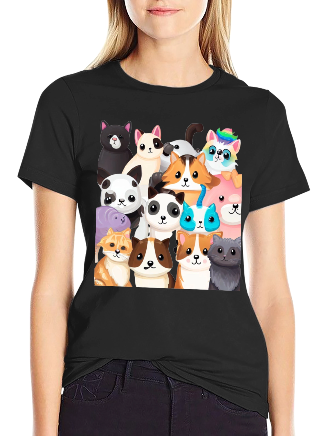 Cartoon Animal Print Tee