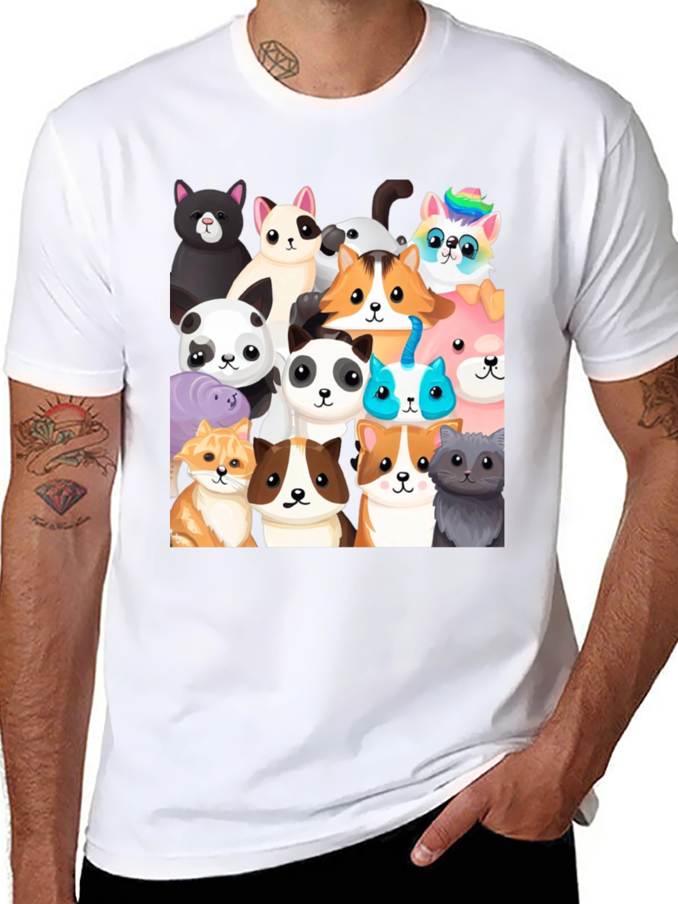 Cartoon Animal Print Tee