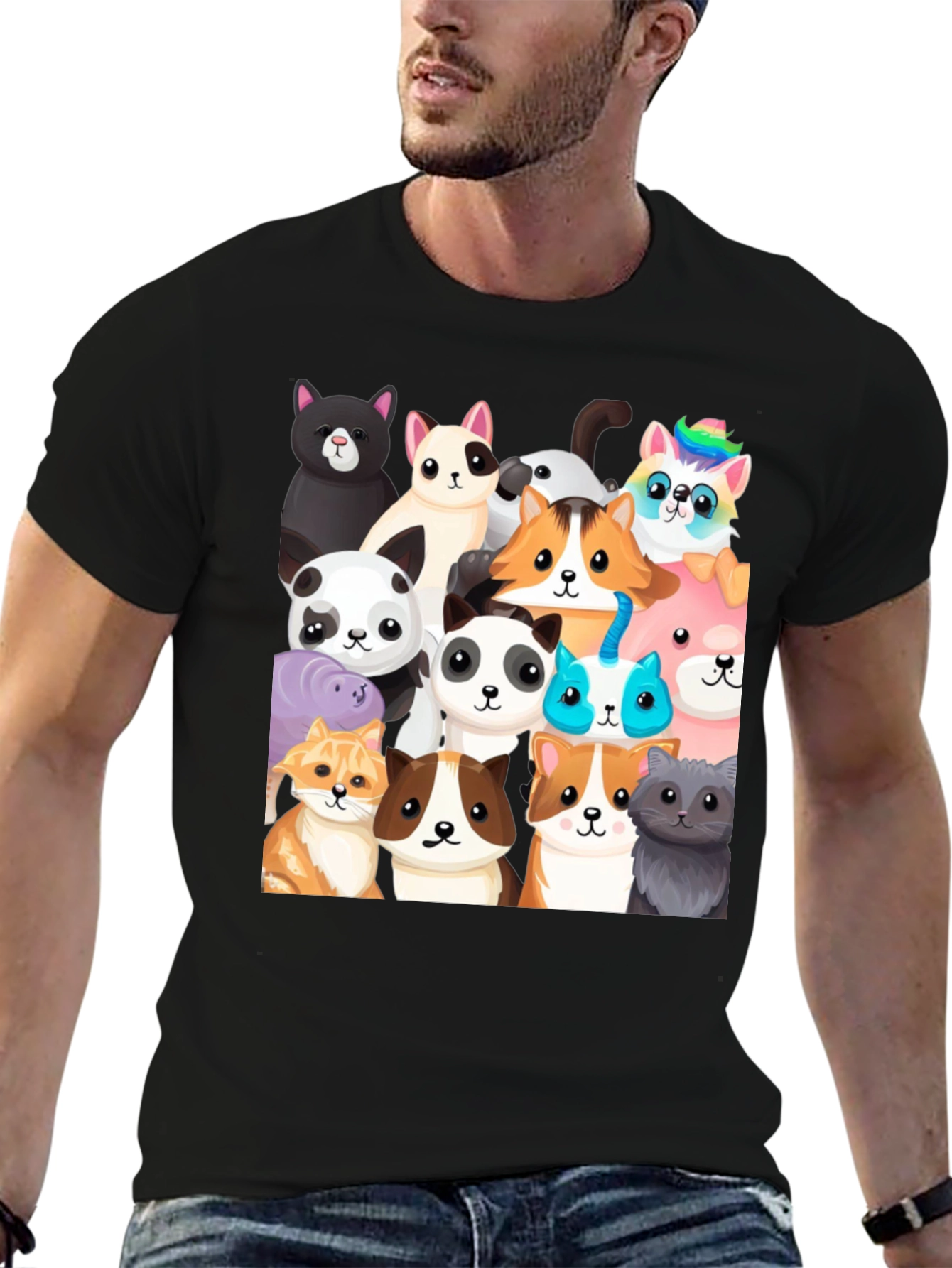 Cartoon Animal Print Tee