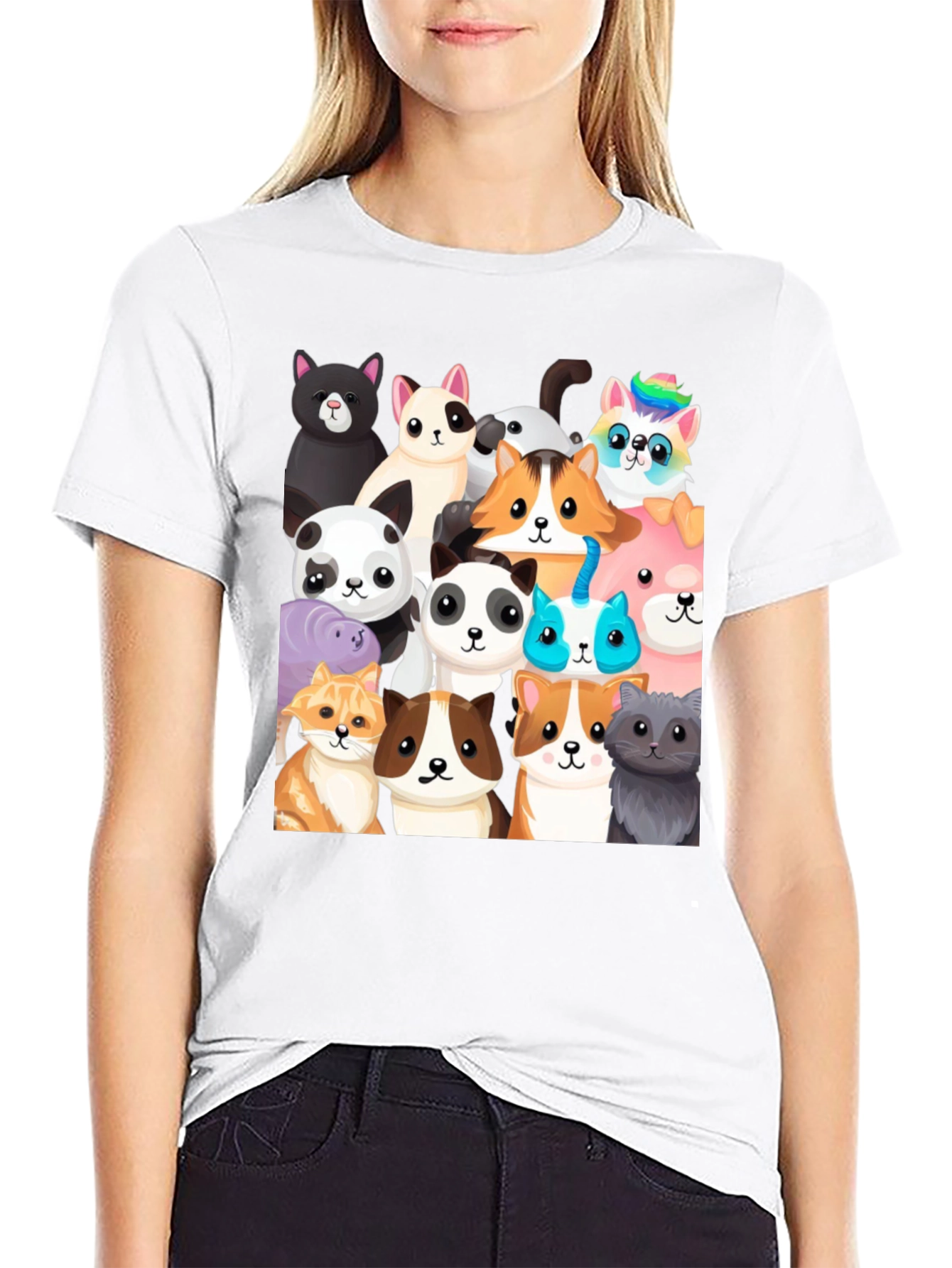 Cartoon Animal Print Tee