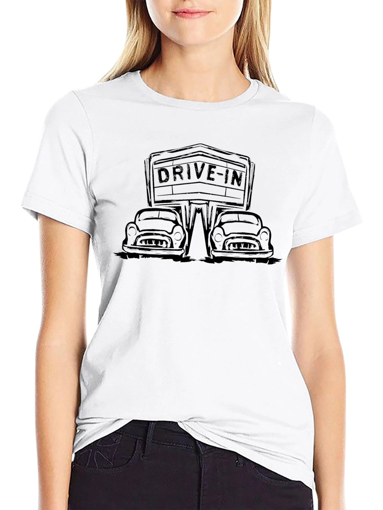 Drive-In Movie T-Shirt - Retro Classic Cars