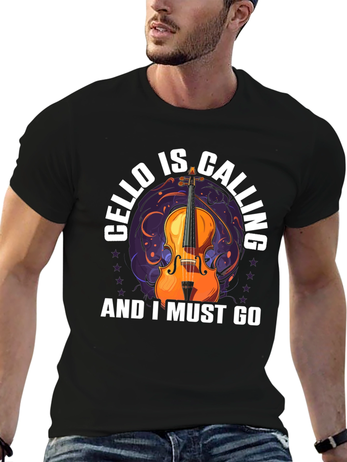 Cello Calling Graphic Tee - Musicians T-Shirt