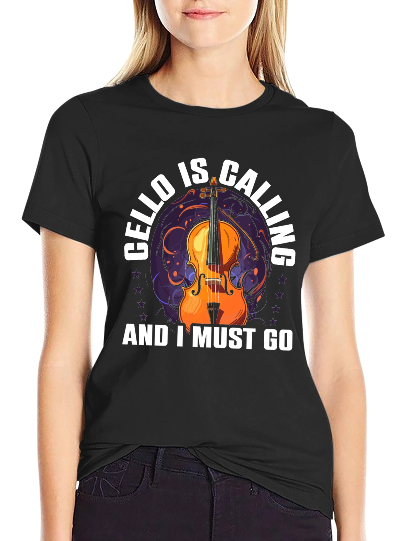 Cello Calling Graphic Tee - Musicians T-Shirt