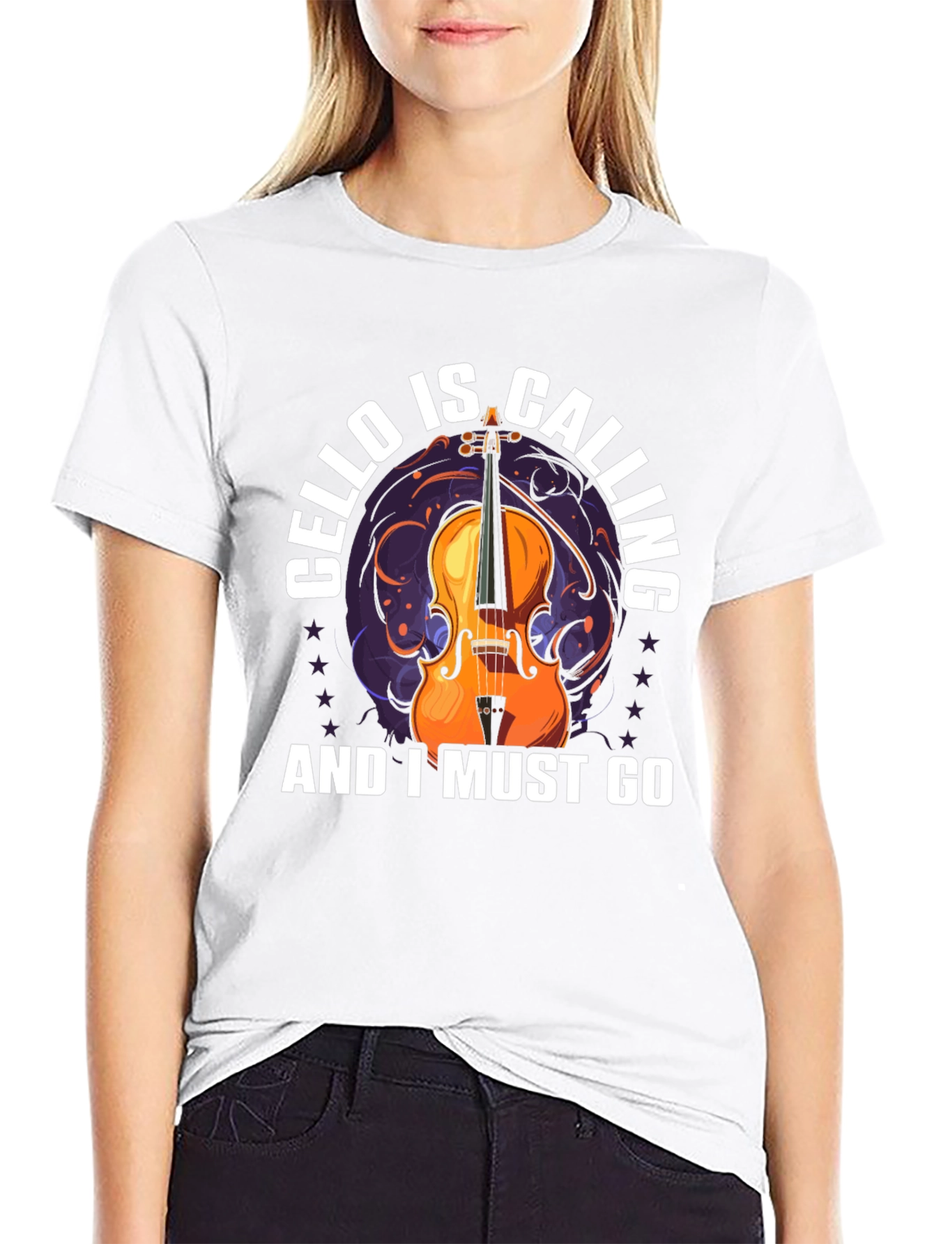 Cello Calling Graphic Tee - Musicians T-Shirt