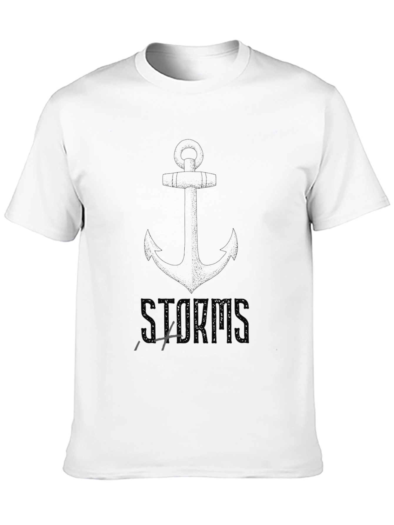 Mens Black Anchor & Storms Graphic Tee
