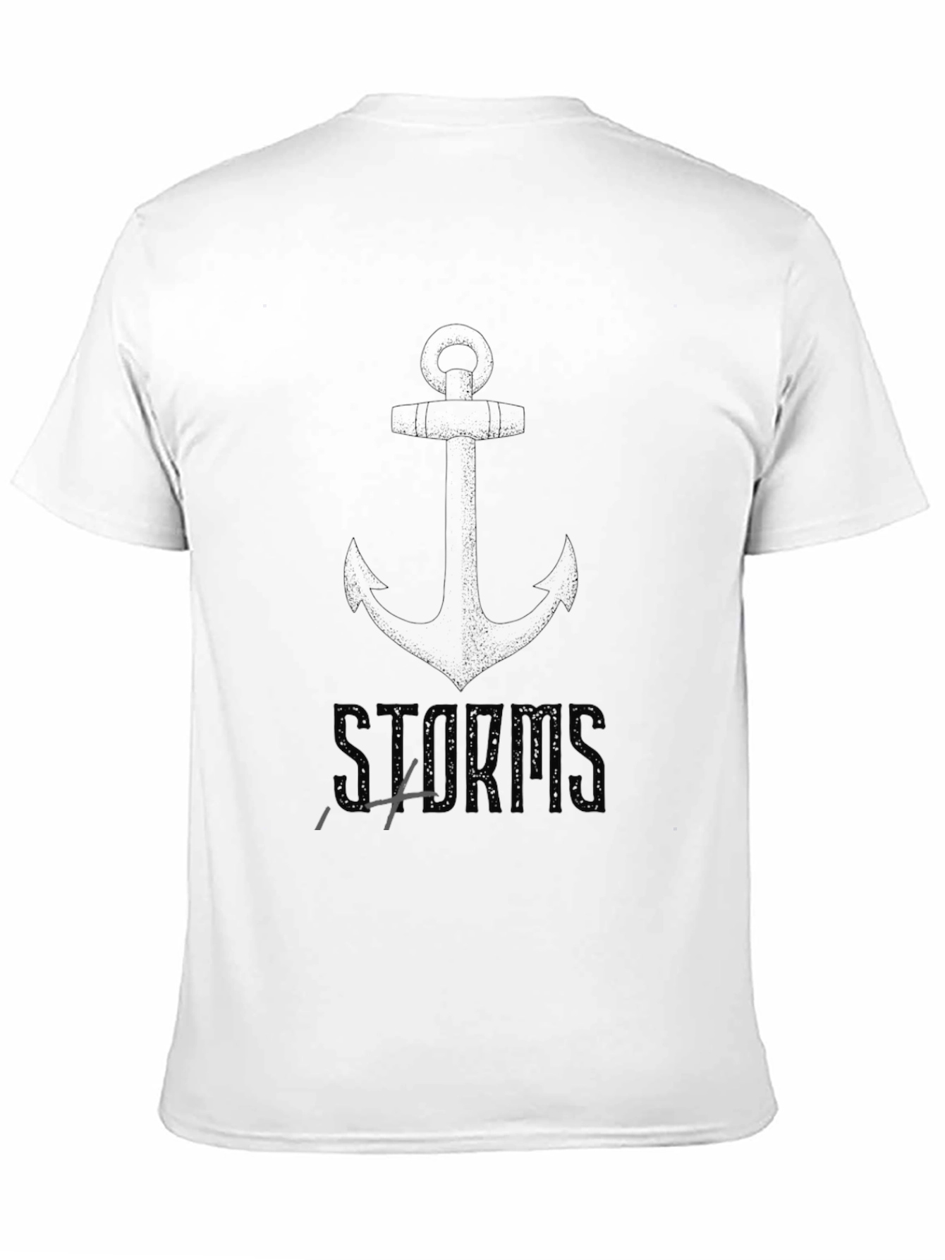 Mens Black Anchor & Storms Graphic Tee