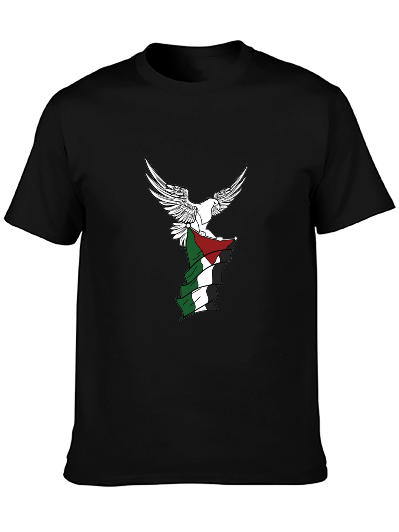 Palestinian Eagle Flag Graphic Tee - Black