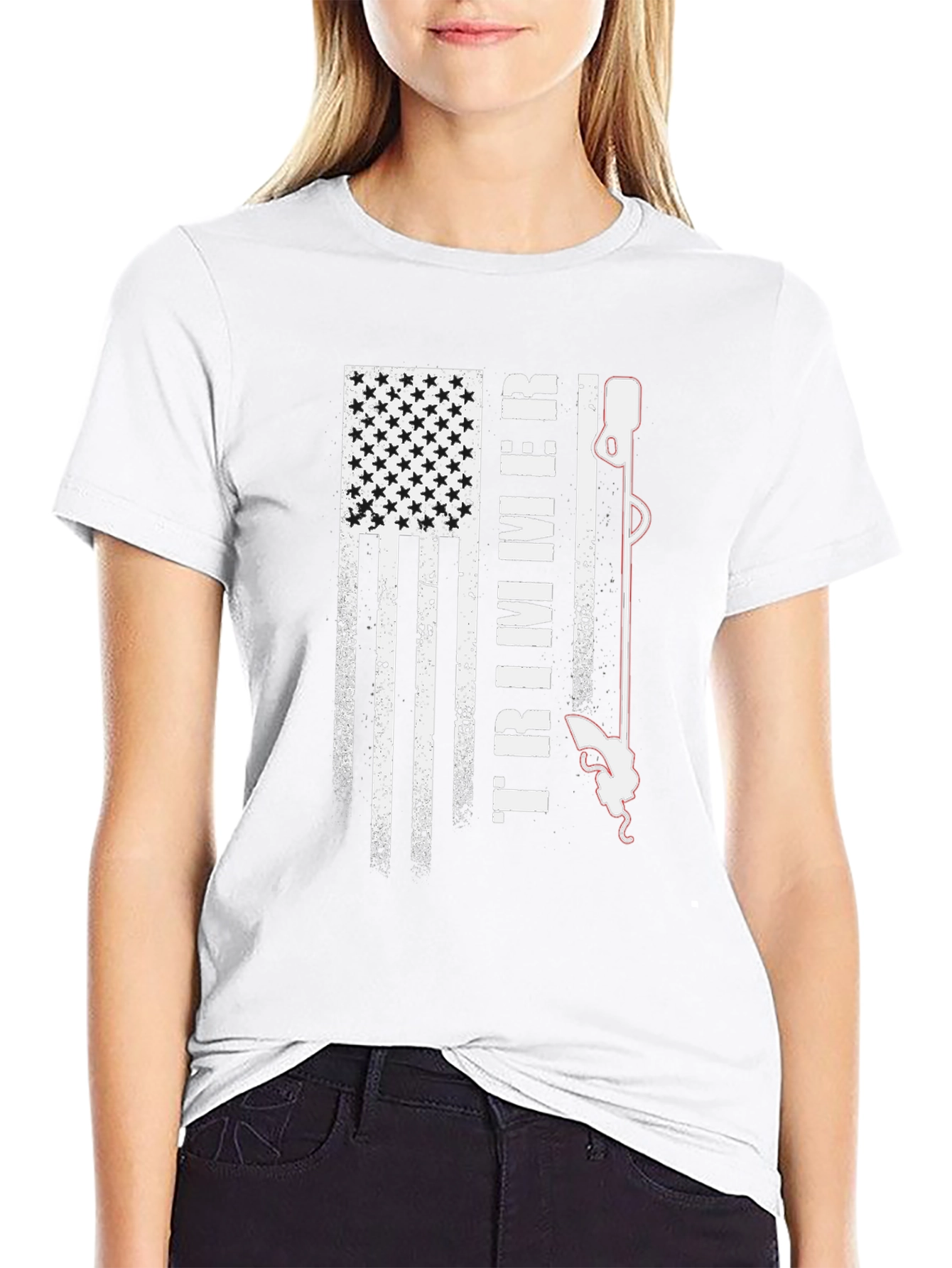 American Flag Trimmer T-Shirt