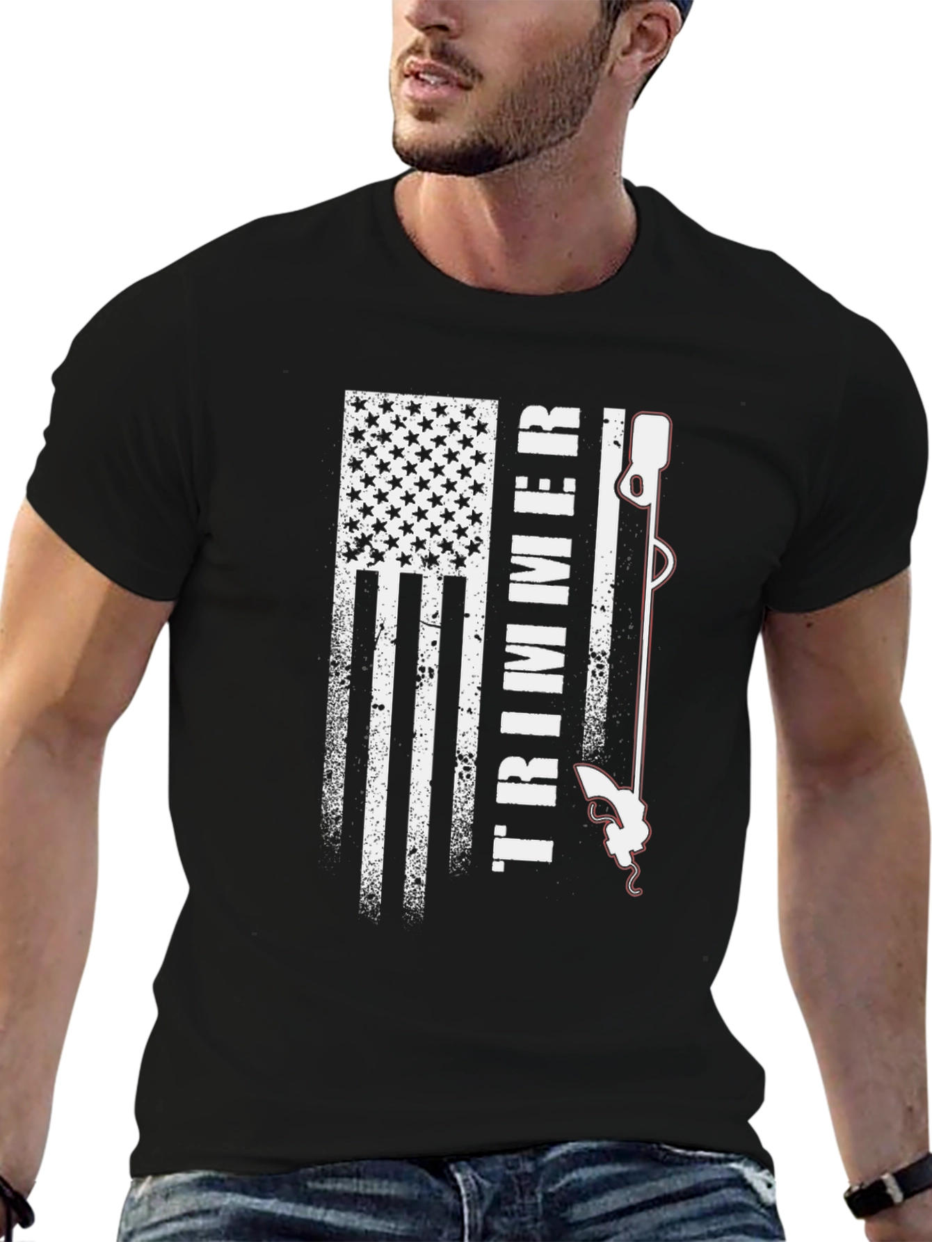 American Flag Trimmer T-Shirt
