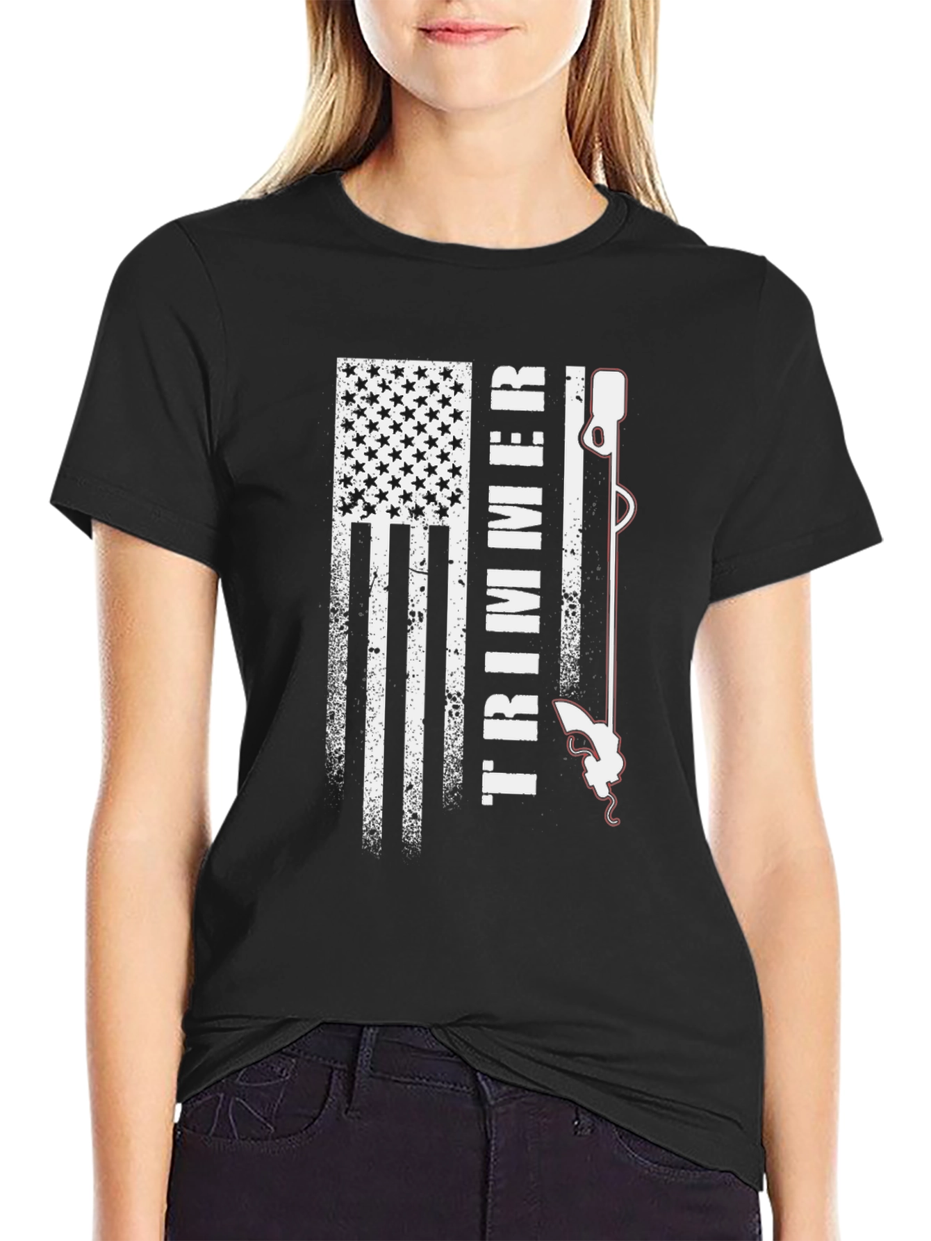 American Flag Trimmer T-Shirt