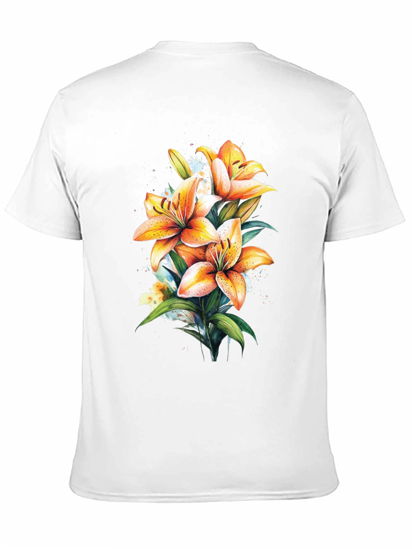 Floral Lily Graphic Tee - Trendy Black T-Shirt