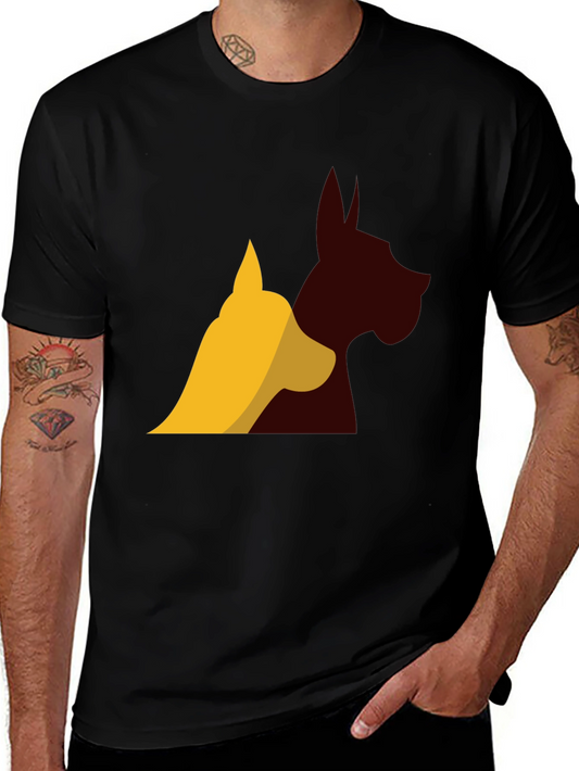Dog Breed Silhouette Graphic Tee - Black