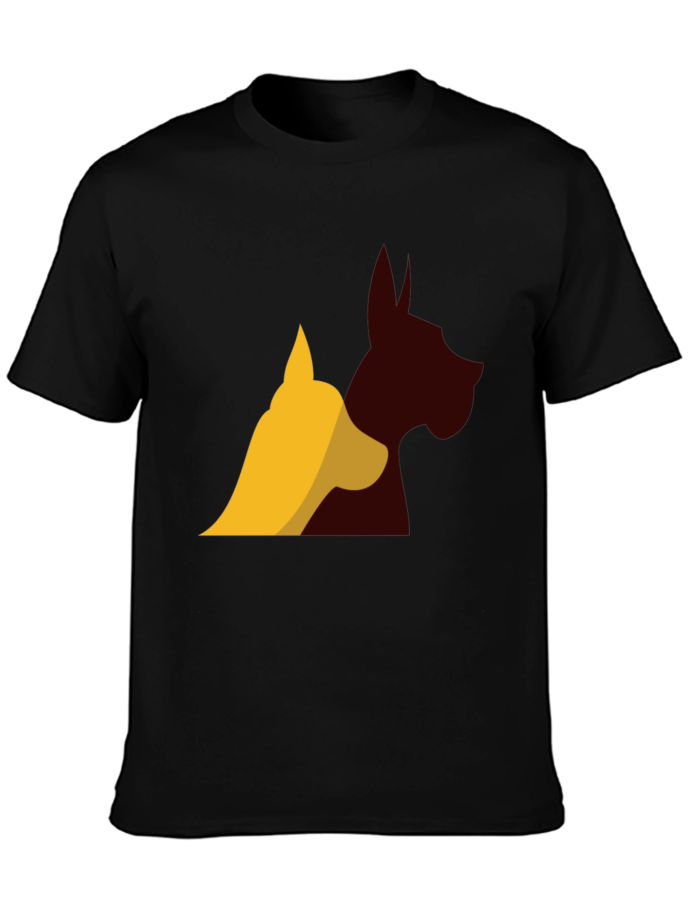 Dog Breed Silhouette Graphic Tee - Black
