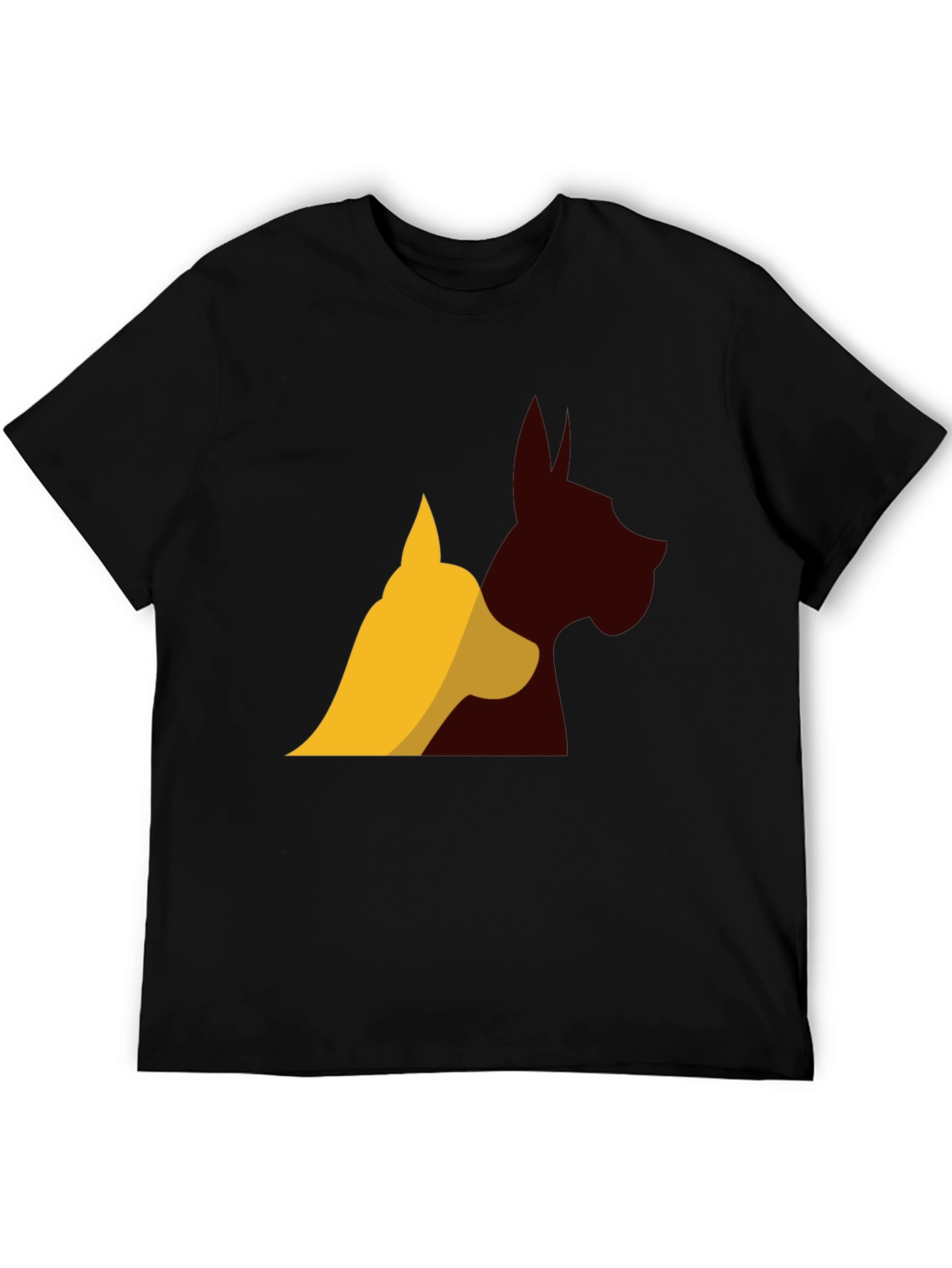 Dog Breed Silhouette Graphic Tee - Black