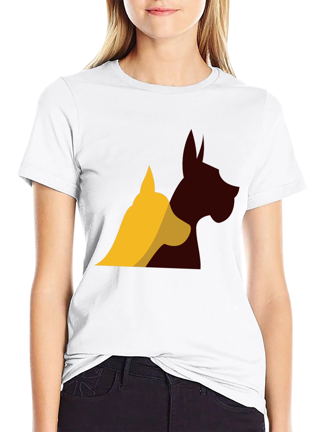 Dog Breed Silhouette Graphic Tee - Black