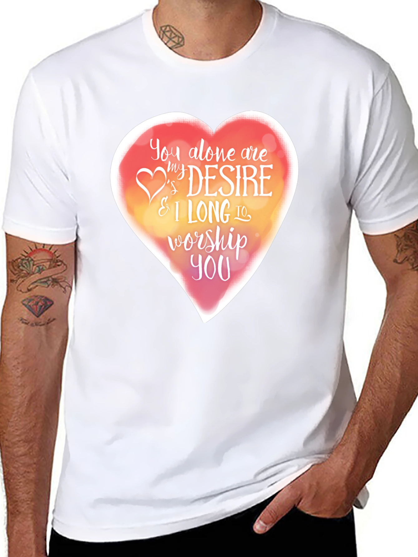 Worship Heart T-Shirt - Religious Christian Tee