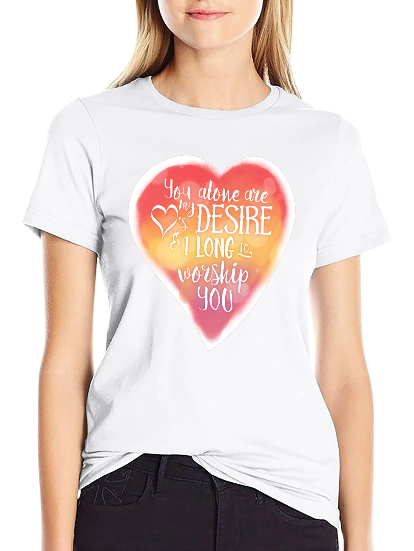 Worship Heart T-Shirt - Religious Christian Tee