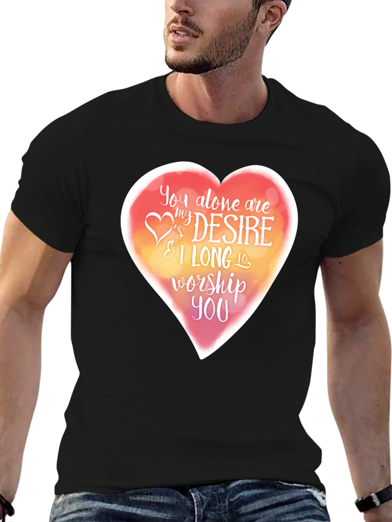 Worship Heart T-Shirt - Religious Christian Tee