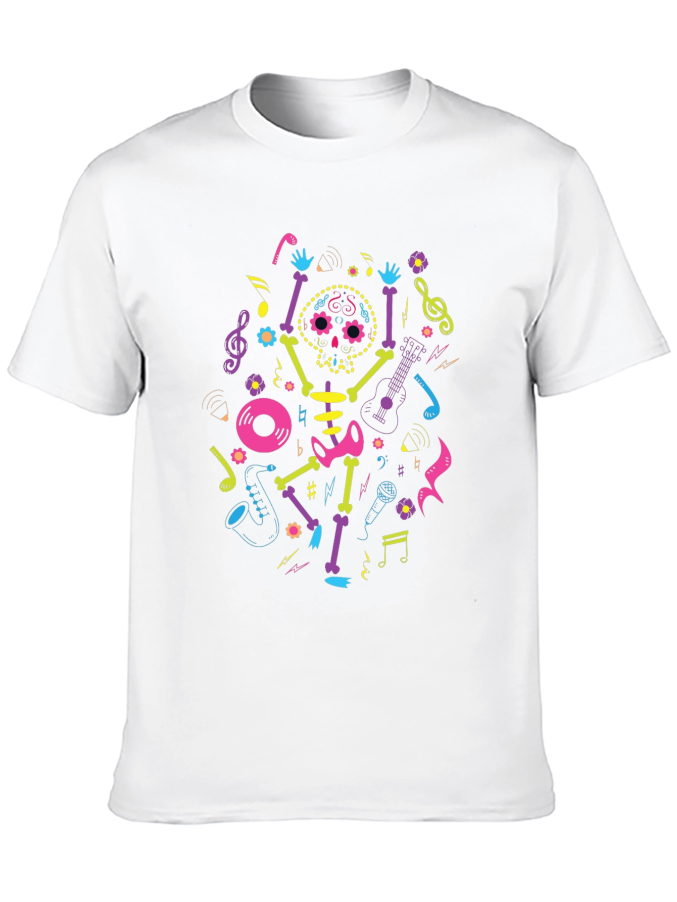 Musical Skeleton Black T-Shirt